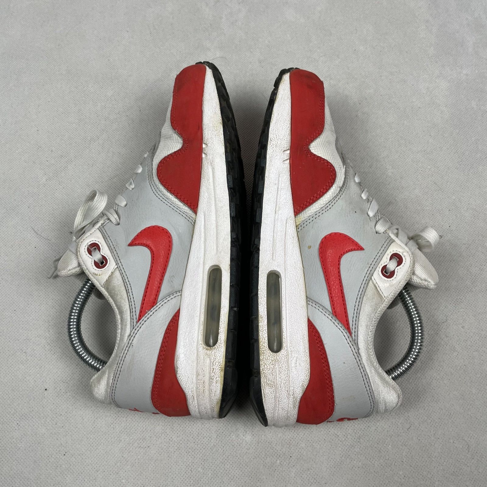 Nike Nike Air Max 1 (GS) 555766-101 White Red Sneakers Shoes 6.5Y Size US 6 / EU 39 - 4 Thumbnail