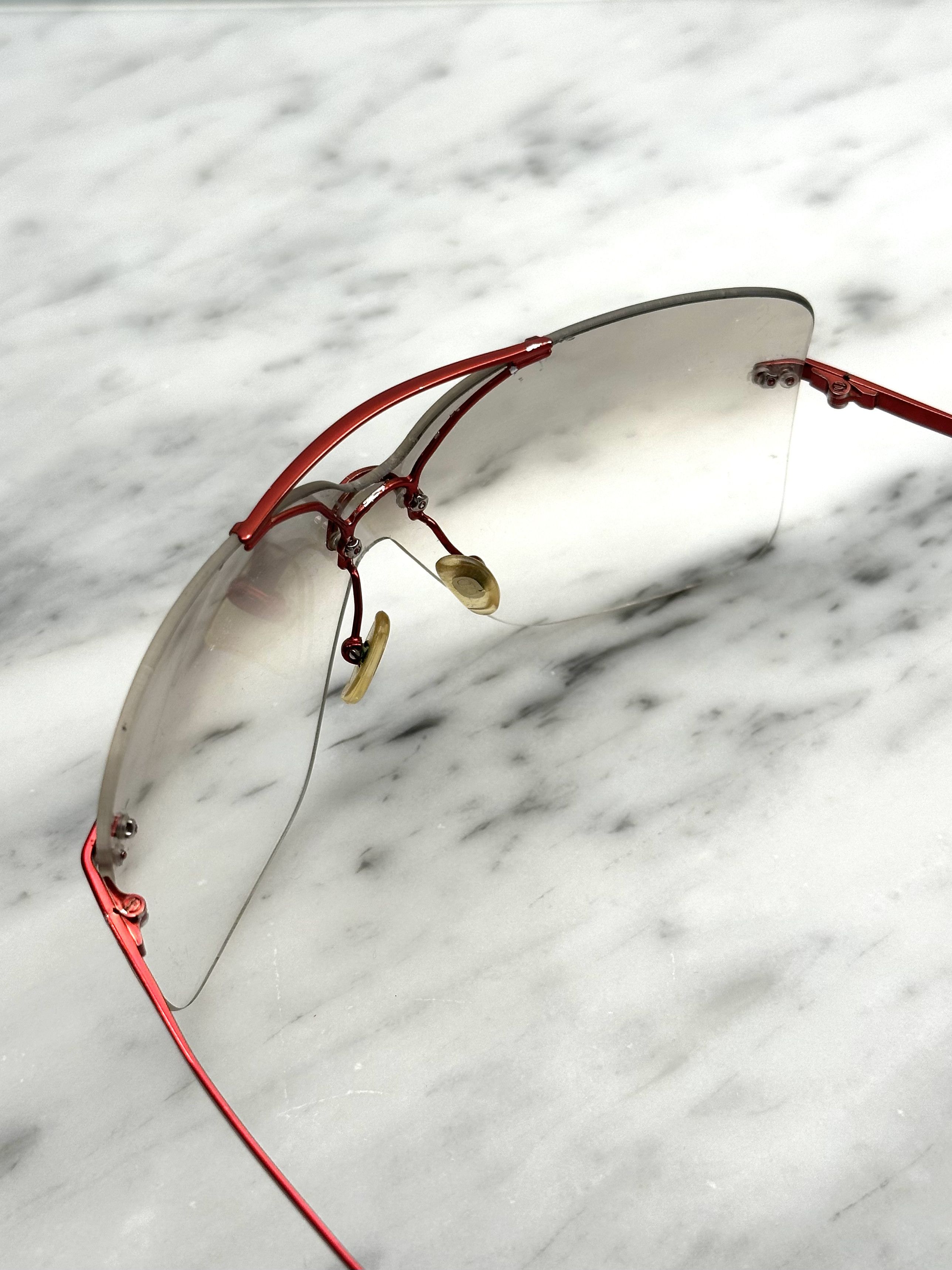 Dior Dior 47 Red Transparent Sunglasses Size ONE SIZE - 3 Thumbnail