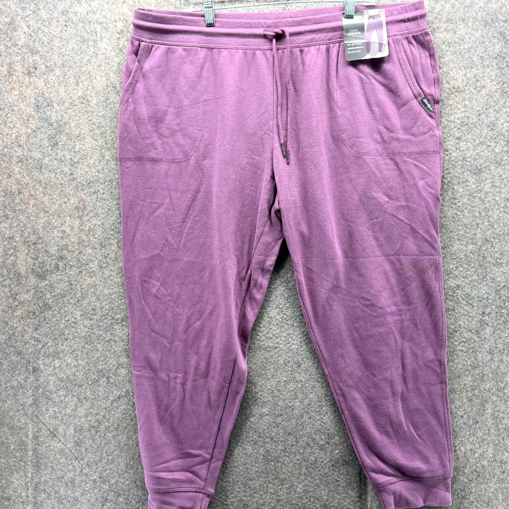 Eddie Bauer Eddie Bauer Jogger Womens XXL Purple Fleece Berry Conserve Cozy Soft Sweatpants Size 40" / US 18 - 2 Thumbnail