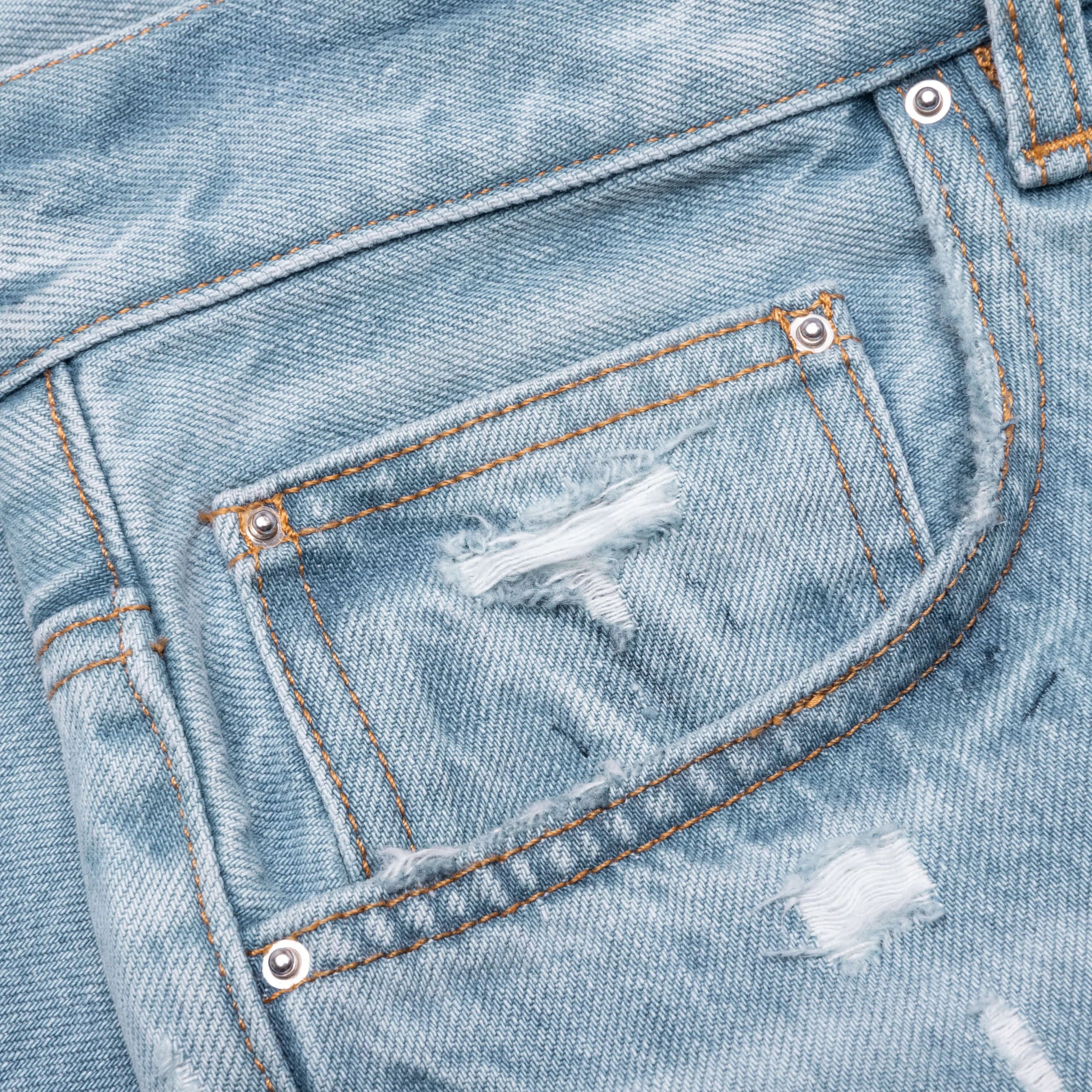 Amiri o1mle0725 Straight Fit Aloha Patch Jeans in Blue Size US 34 / EU 50 - 3 Thumbnail