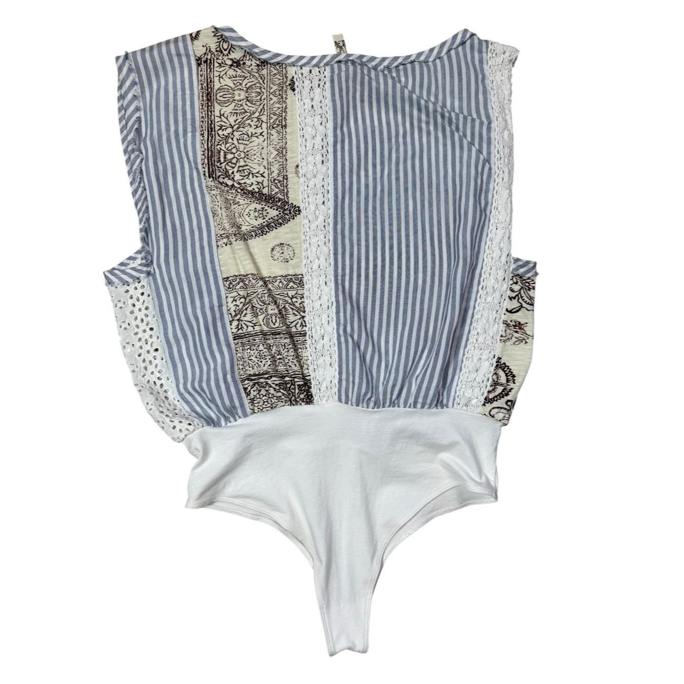 Free People Free People Patchwork Sleeveless Bodysuit Size S Size S / US 4 / IT 40 - 3 Thumbnail