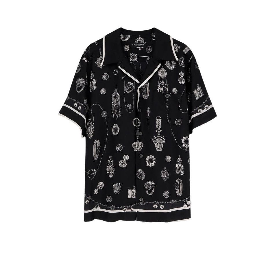 DOLCE&GABBANA Black Silk Shirt New & Authentic (Men's size:3