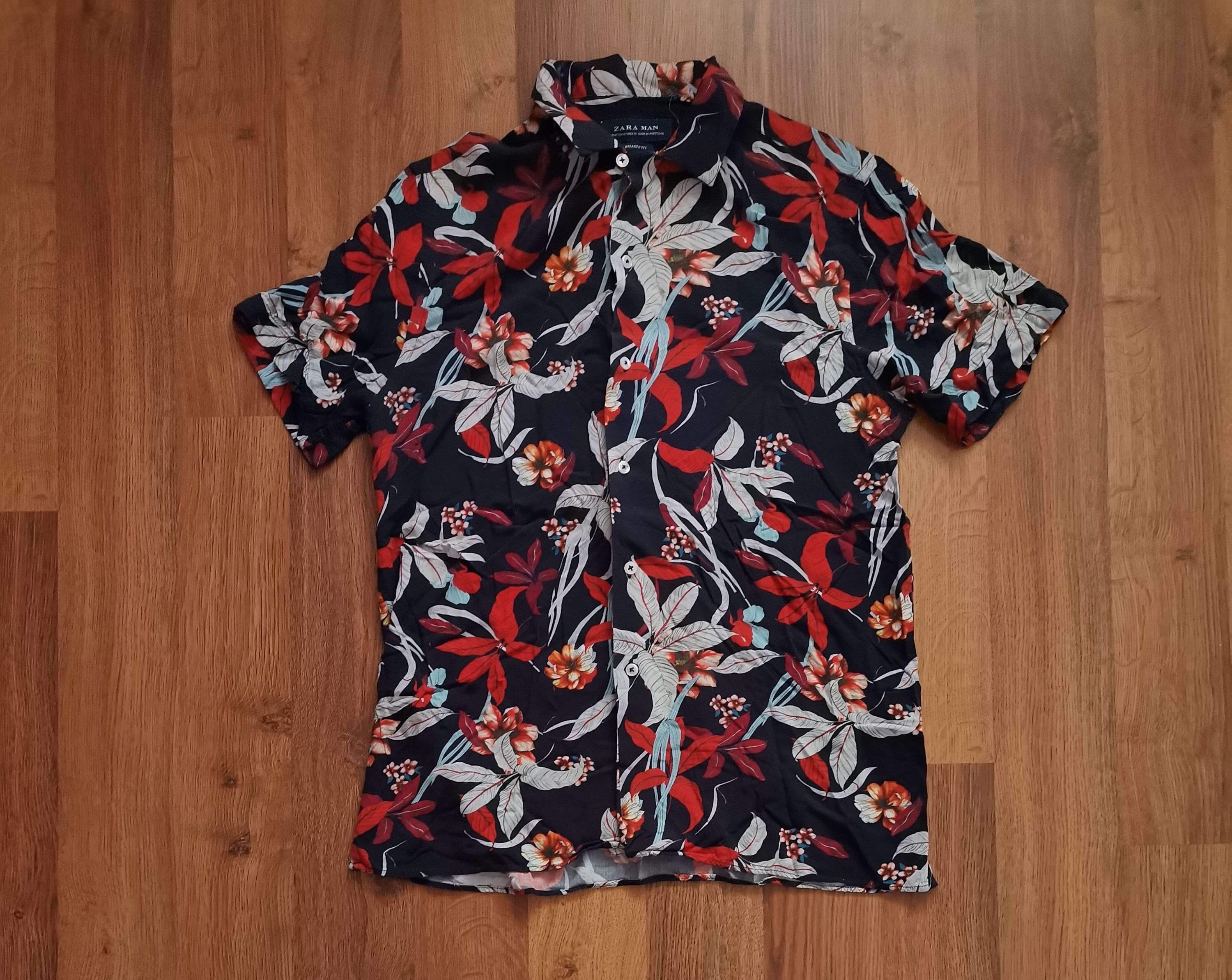 Zara Zara Floral Shirt Size US M / EU 48-50 / 2 - 1 Thumbnail