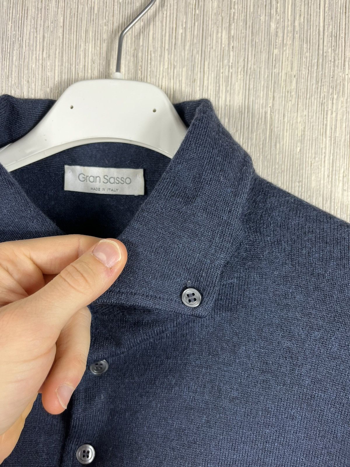 Gran Sasso Gran Sasso virgin wool polo button up sweater Size US XL / EU 56 / 4 - 10 Thumbnail