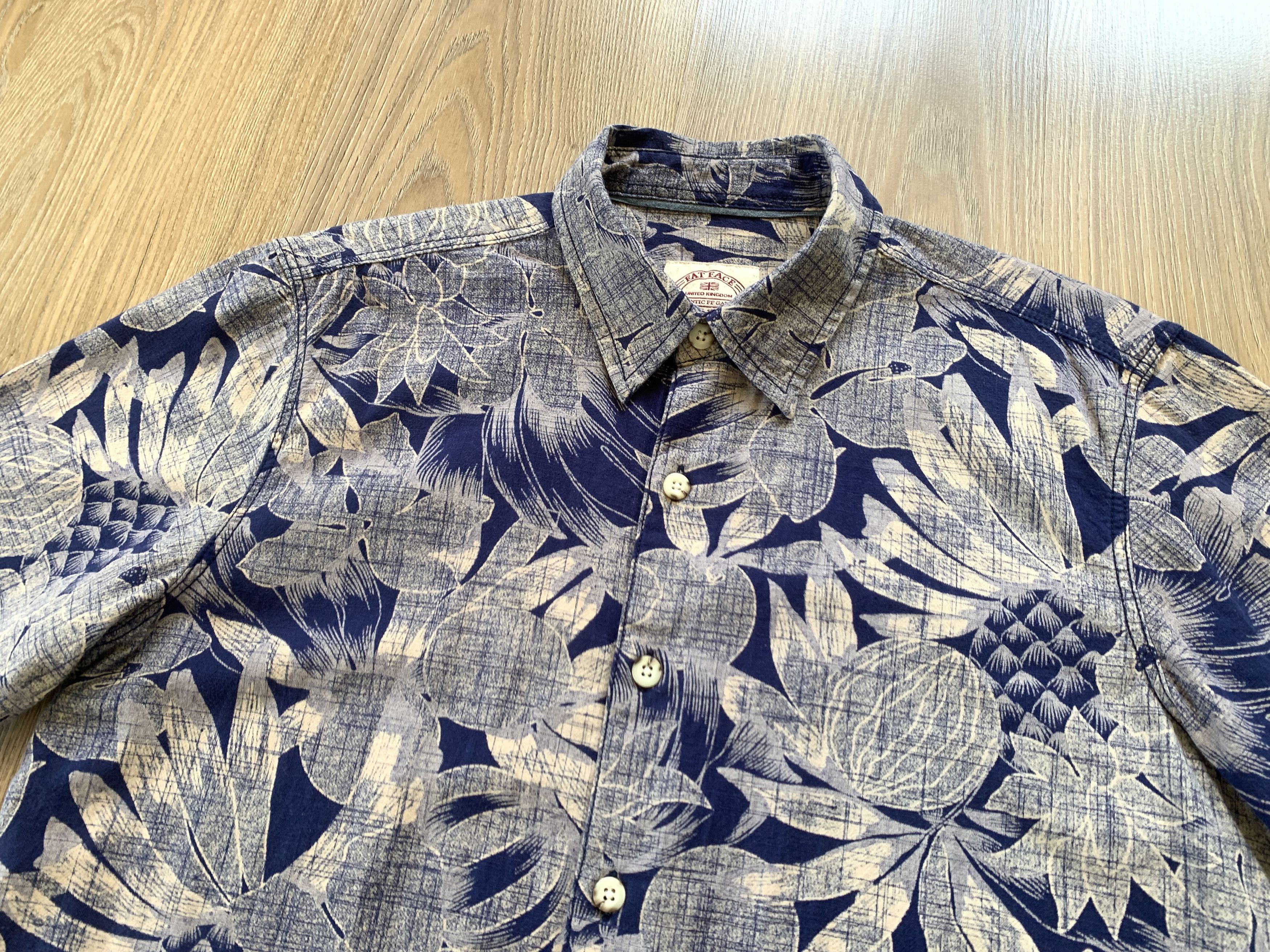 FatFace Fat Face Mens Cotton Hawaiian Shirt Size US S / EU 44-46 / 1 - 4 Thumbnail
