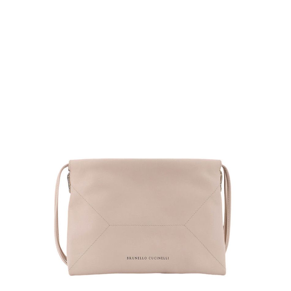 Brunello Cucinelli BRUNELLO CUCINELLI BC Duo $1850 Beige Leather Shoulder Bag N Size ONE SIZE - 1 Thumbnail