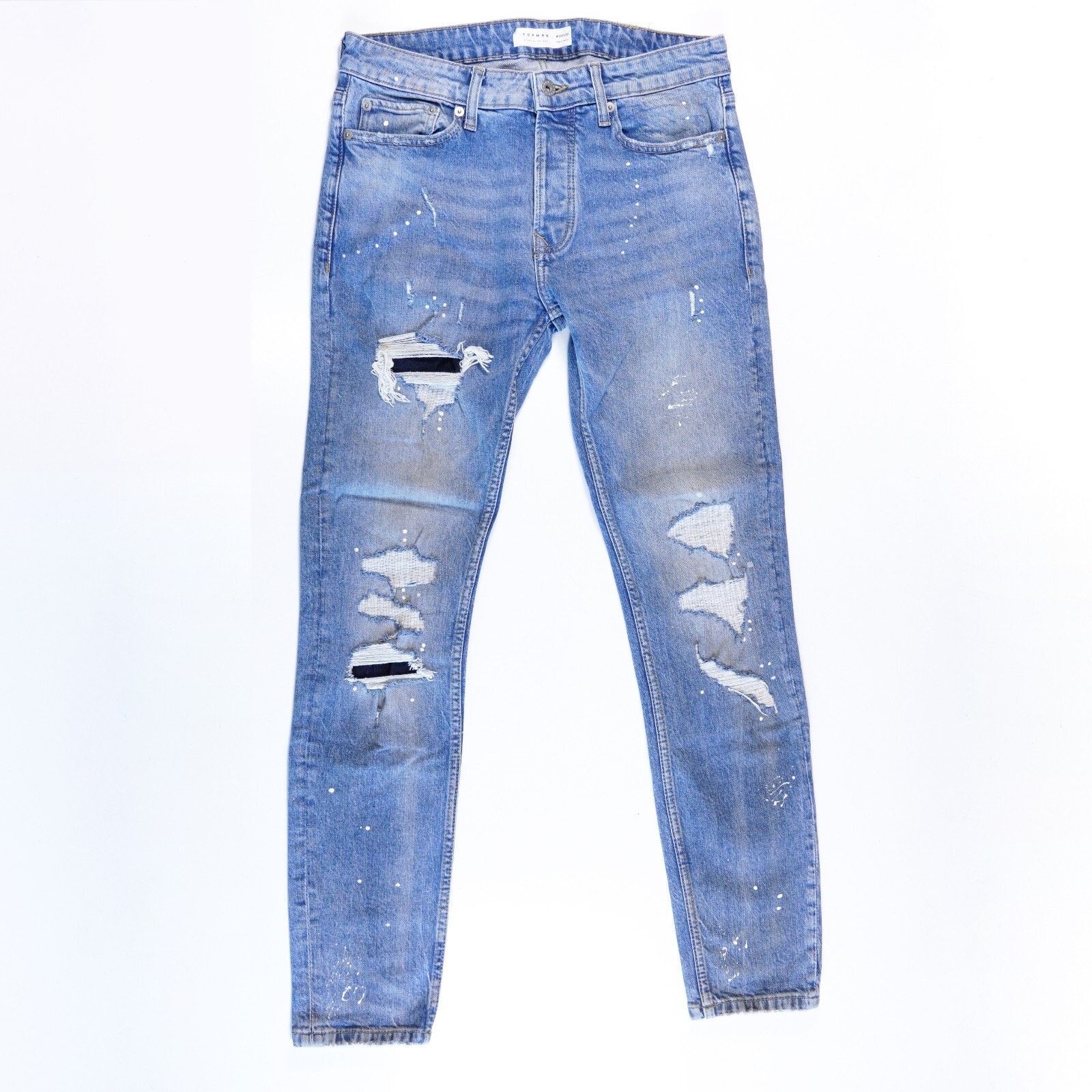 Topman Topman Denim Stretch Skinny Jeans Straight Leg Pants W32 L32 Size US 32 / EU 48 - 1 Thumbnail