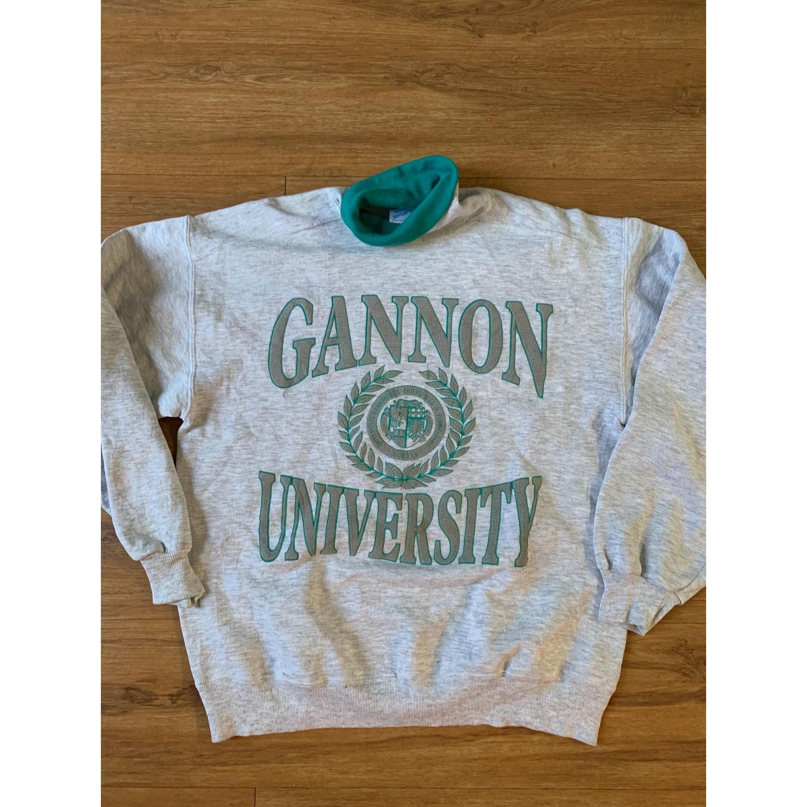 Fruit Of The Loom Vintage Gannon university Sweatshirt size large 1990s 80s Size US L / EU 52-54 / 3 - 1 Thumbnail