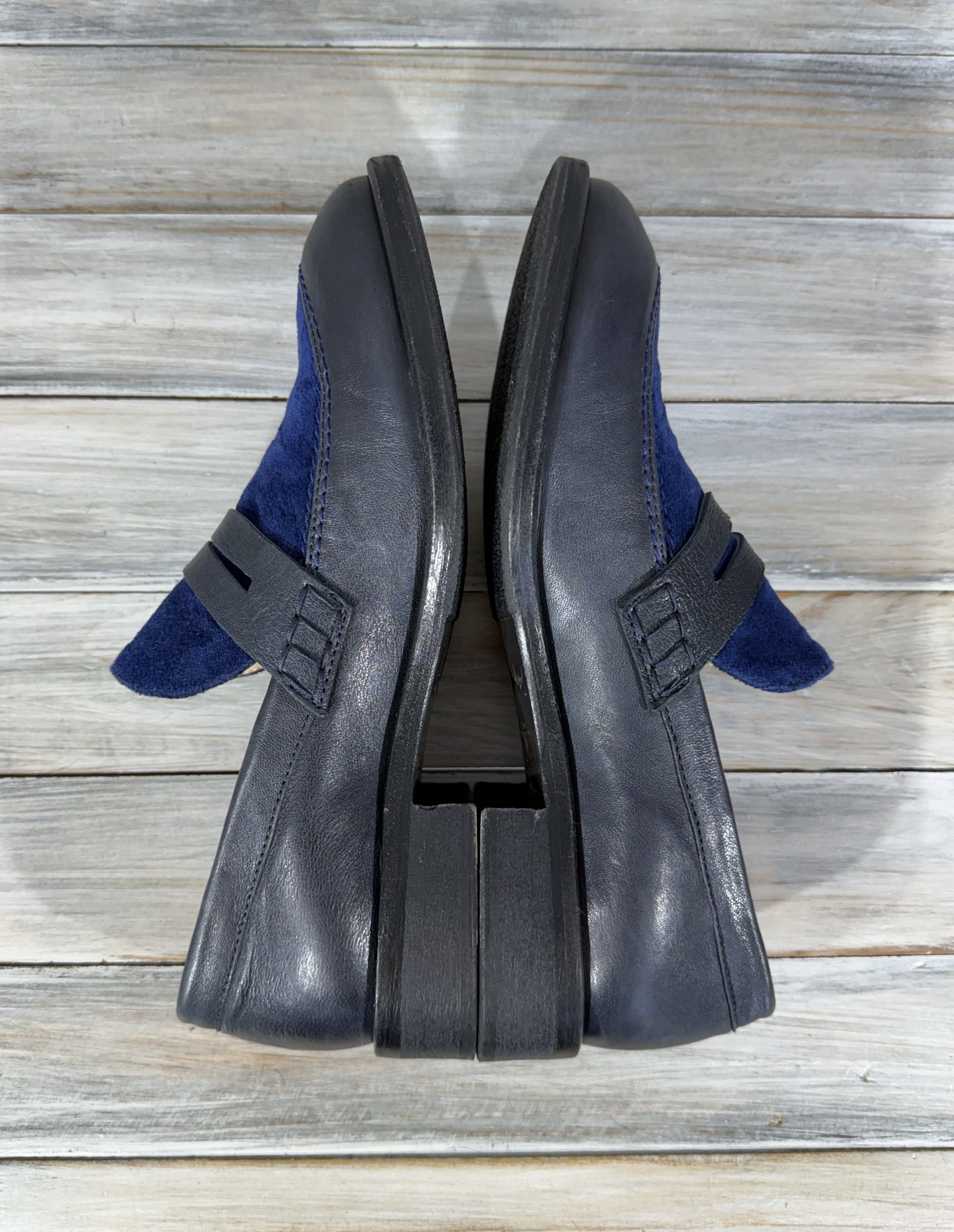 Other LUIS TRENKER Loafers Shoes Navy Made In Italy Luxury Brand Size US 8 / IT 38 - 7 Thumbnail