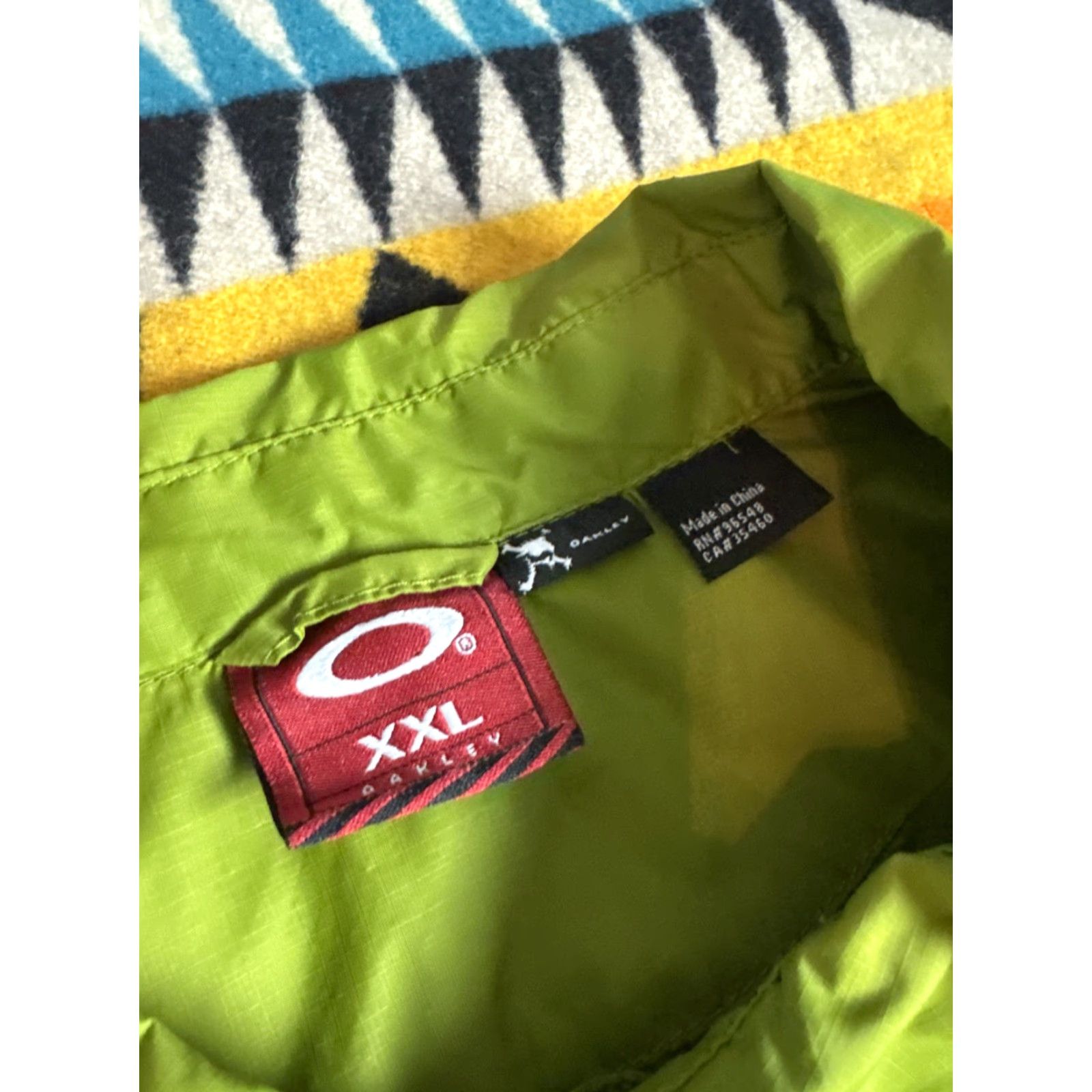 Oakley VINTAGE Oakley Windbreaker Jacket Full Zip Coaches Coat 2XL Green Men’s Mens Size US XXL / EU 58 / 5 - 4 Thumbnail