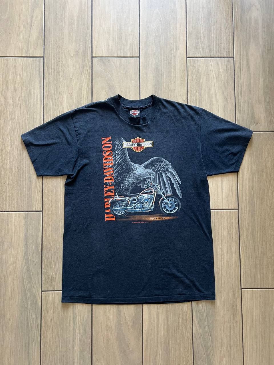 Harley Davidson × Vintage Vintage Harley Davidson 3D Emblem Mens 90s SingleShirt Dyna Size US XL / EU 56 / 4 - 1 Thumbnail