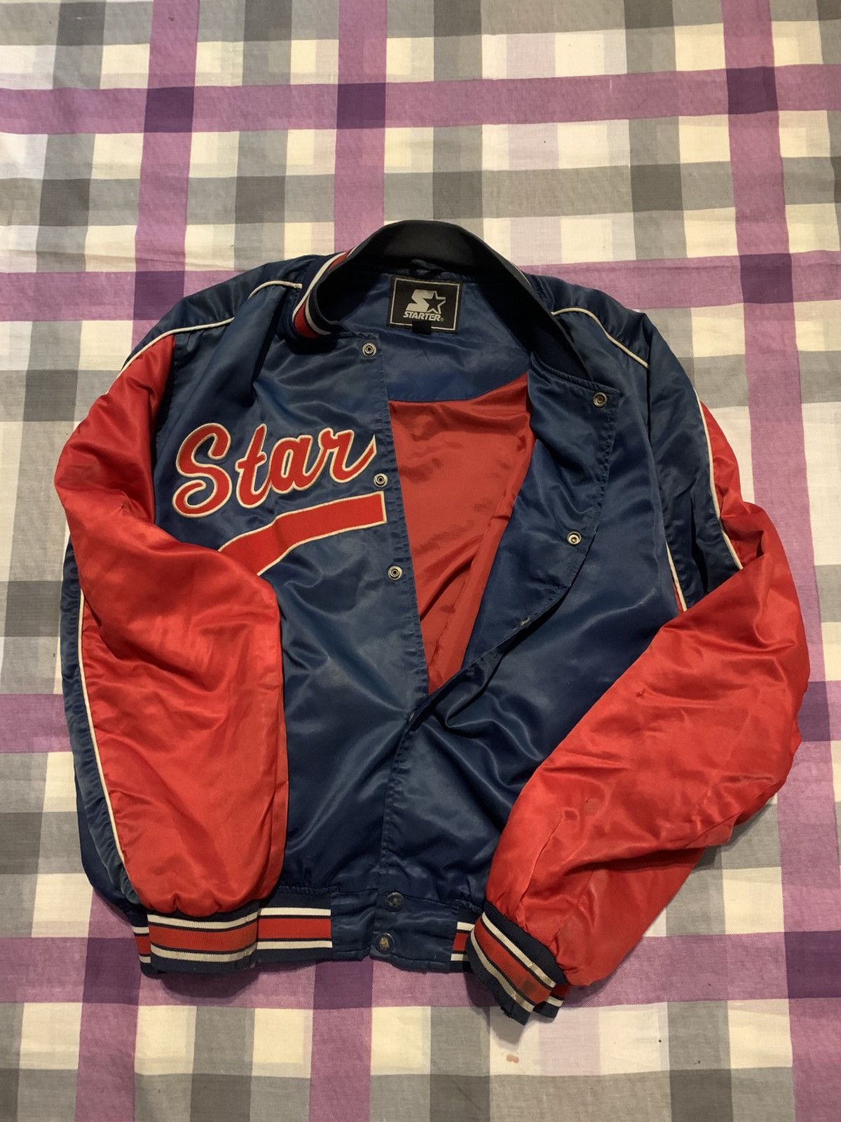 Starter Vintage Starter Navy Red Jacket L Made in Korea Size US L / EU 52-54 / 3 - 3 Thumbnail