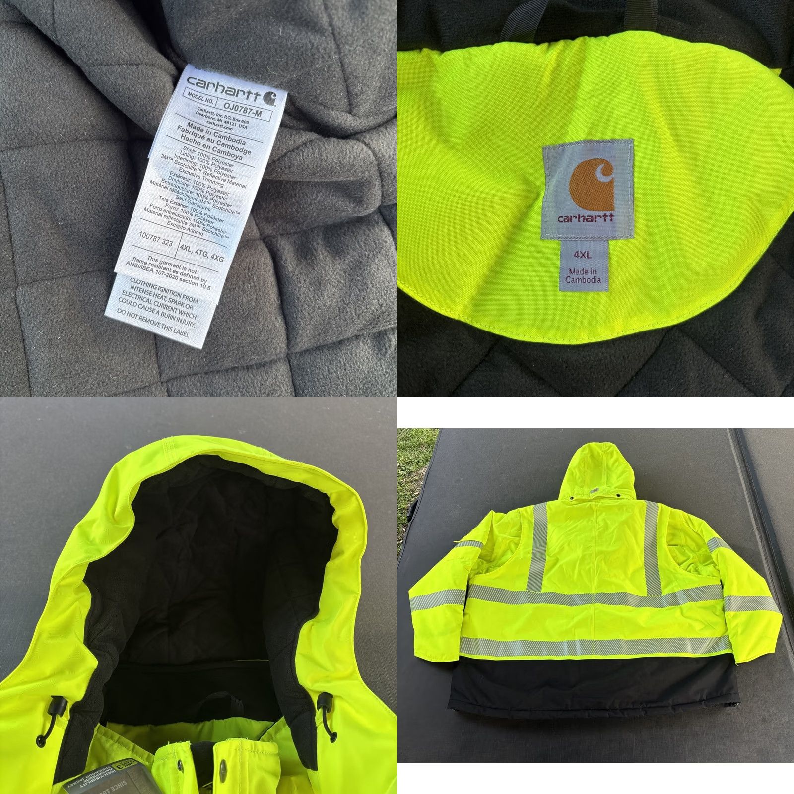 Carhartt Carhartt Sherwood Class 3 Jacket 4XL Green Nylon Insulated Workwear Mens Midsize Winter 100787 383 Size US XXL / EU 58 / 5 - 10 Thumbnail