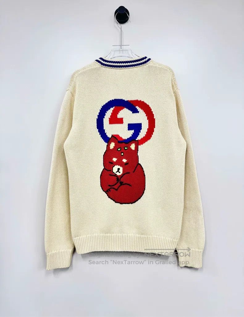 Gucci Gucci Beige back logo knitted cardigan coat Size XS / US 0-2 / IT 36-38 - 2 Thumbnail