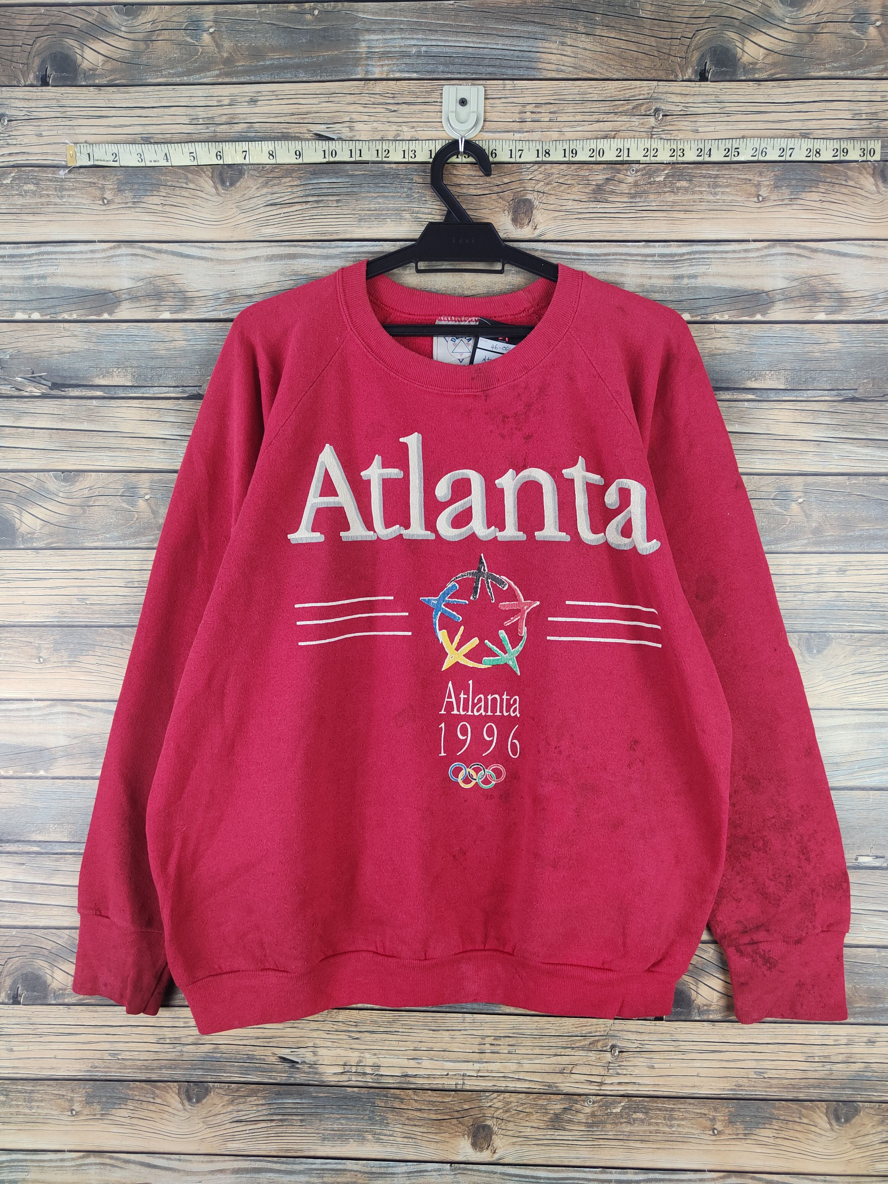 Vintage DL Atlanta 1996 vintage Olympic Sweatshirts #46-065 Size US XL / EU 56 / 4 - 1 Thumbnail