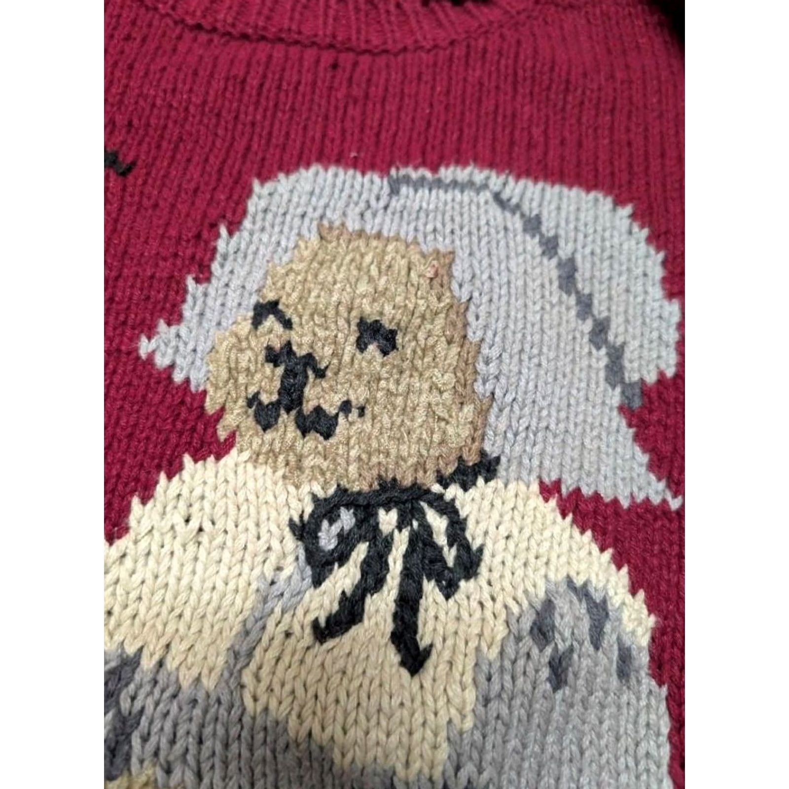 Vintage VINTAGE BEAR american settlers M AUTUMN sweater PILGRIM polo Women Burgundy Cotton Size M / US 6-8 / IT 42-44 - 2 Thumbnail