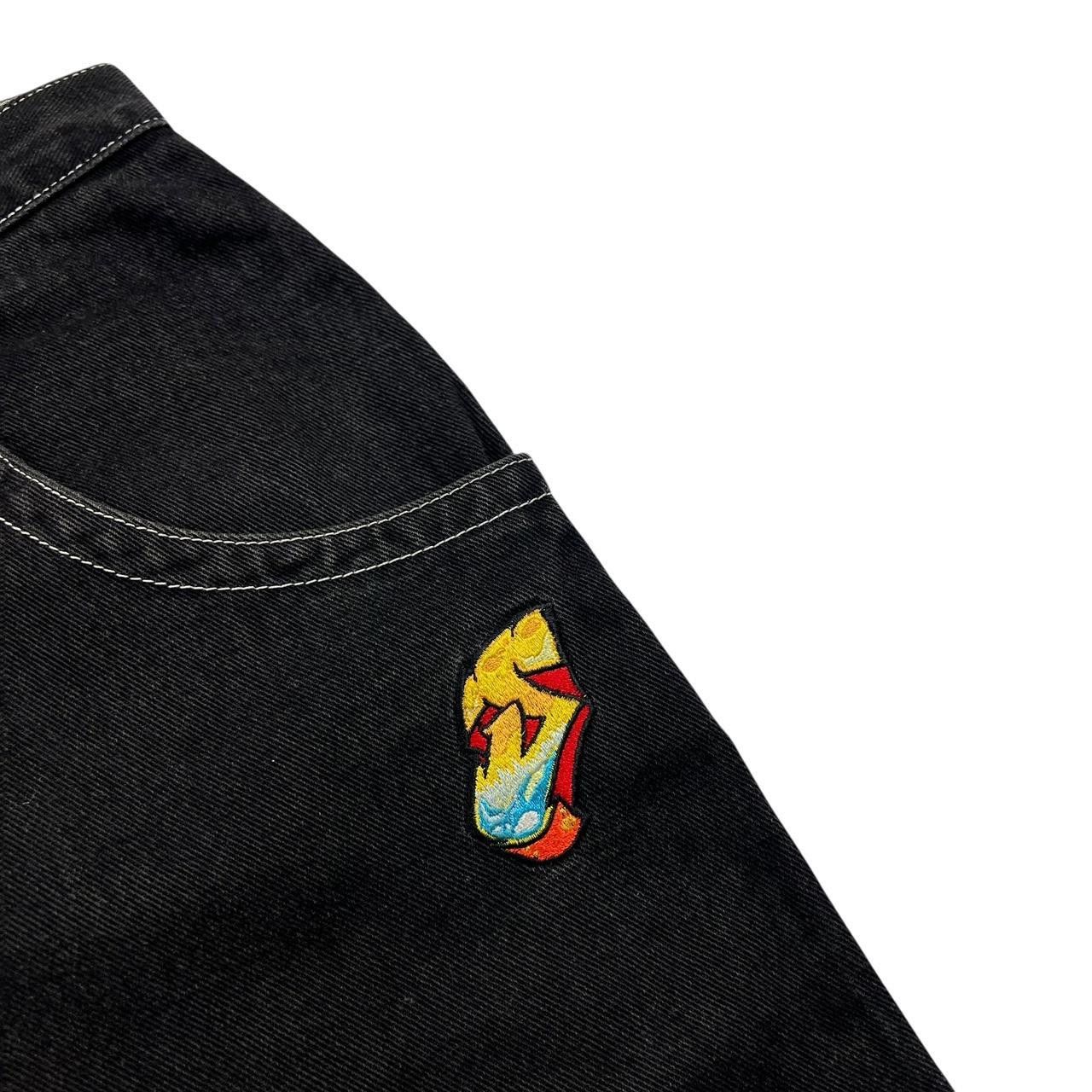 JNCO Vintage Jnco Embroidered Denim Shorts / Jorts - Waist: 34” Size US 34 / EU 50 - 4 Thumbnail