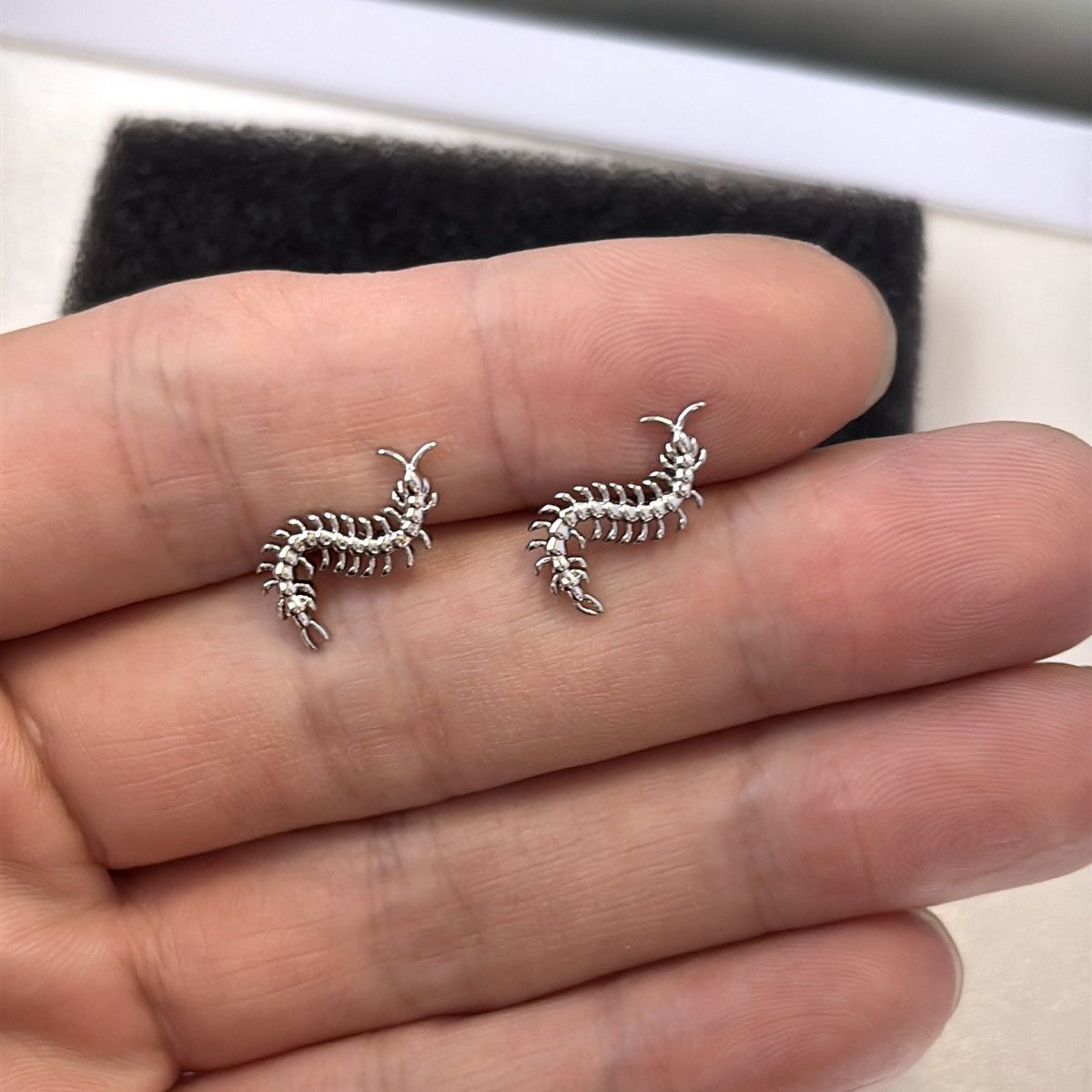 Other Centipede Stud Earrings for Men Women Punk Hip Hop Unisex Size ONE SIZE - 7 Thumbnail