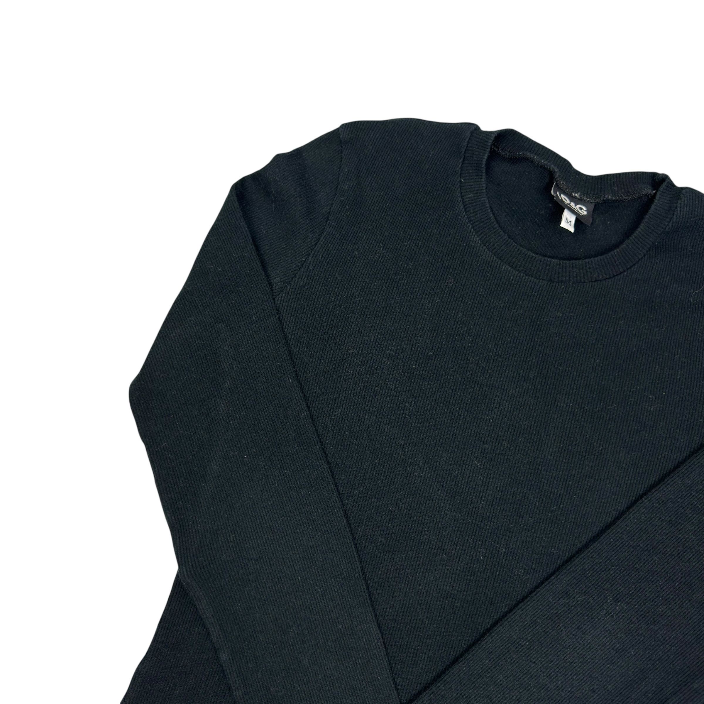 Dolce & Gabbana Dolce & Gabbana Women's Black Cotton Knit Pullover Sweater M Size M / US 6-8 / IT 42-44 - 5 Thumbnail