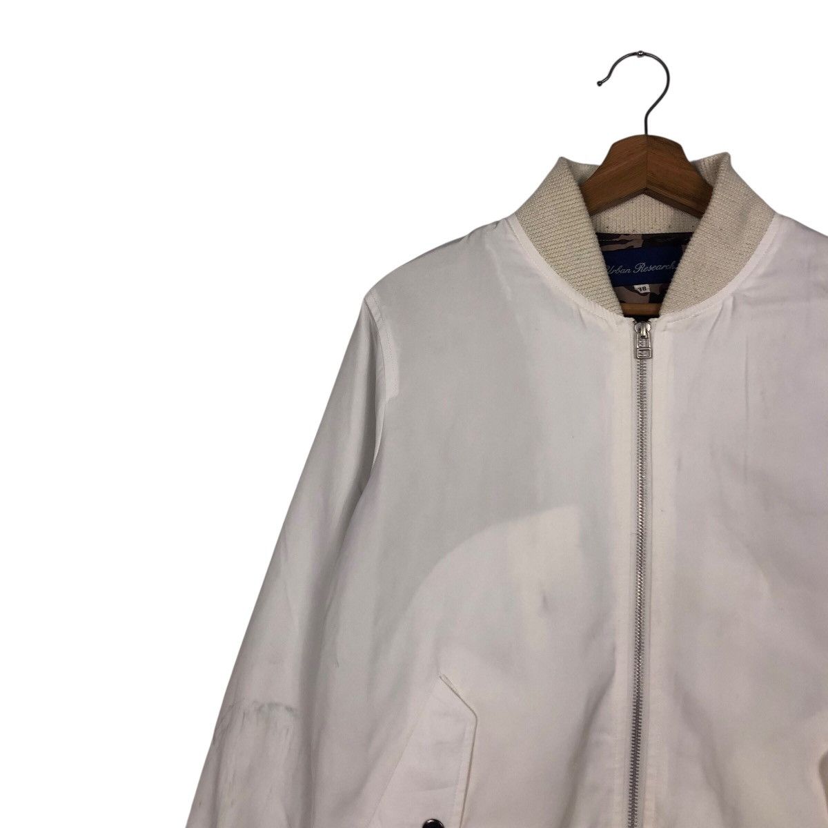 Japanese Brand 📌Rich White Vtg Bomber Jacket Urban Research Issey Miyake Size US M / EU 48-50 / 2 - 8 Thumbnail