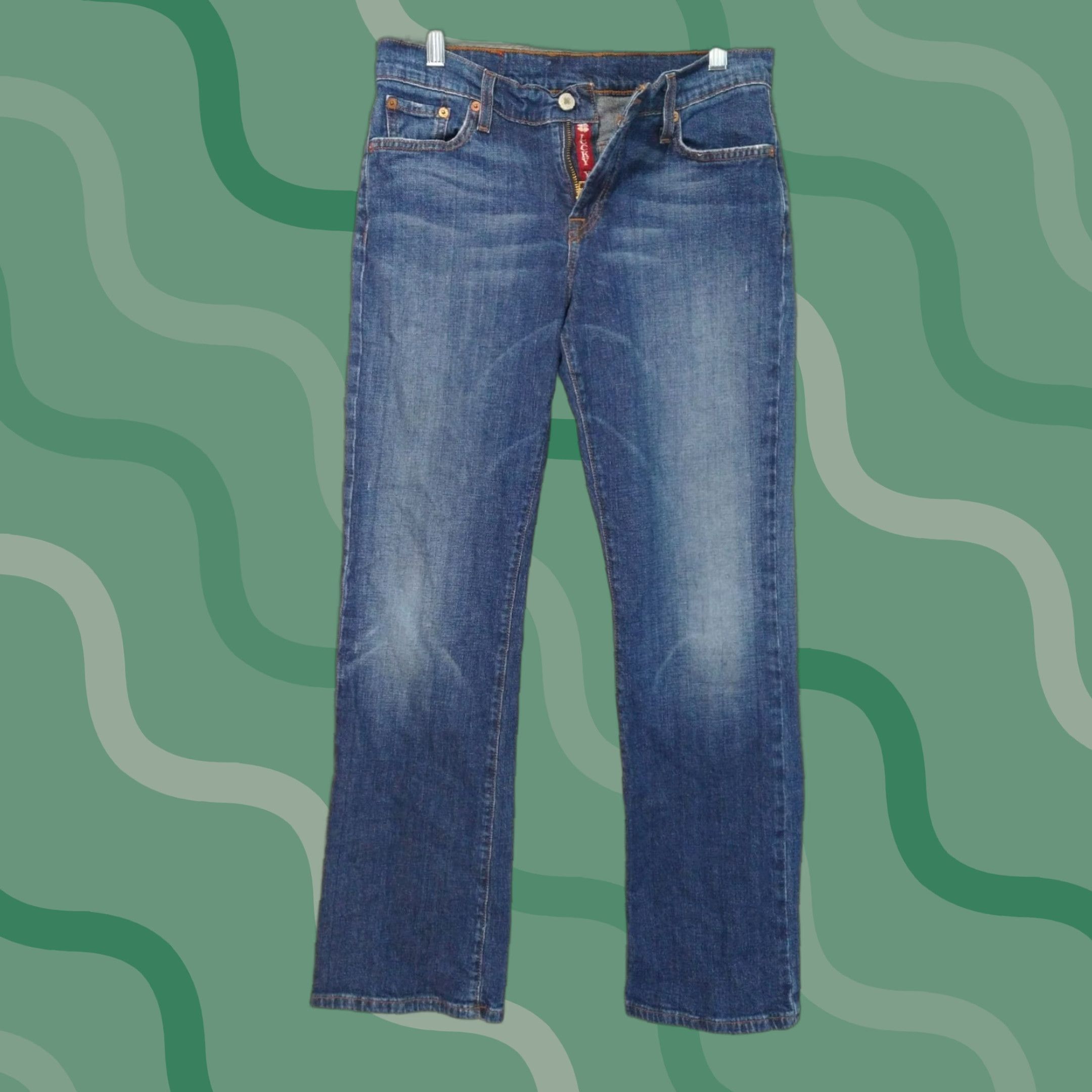 Lucky Brand Lucky Brand Jeans Women’s 28 Regular Dark Wash Denim Dungarees Classic Fit Blue Straight Pants Size 28" / US 6 / IT 42 - 1 Thumbnail