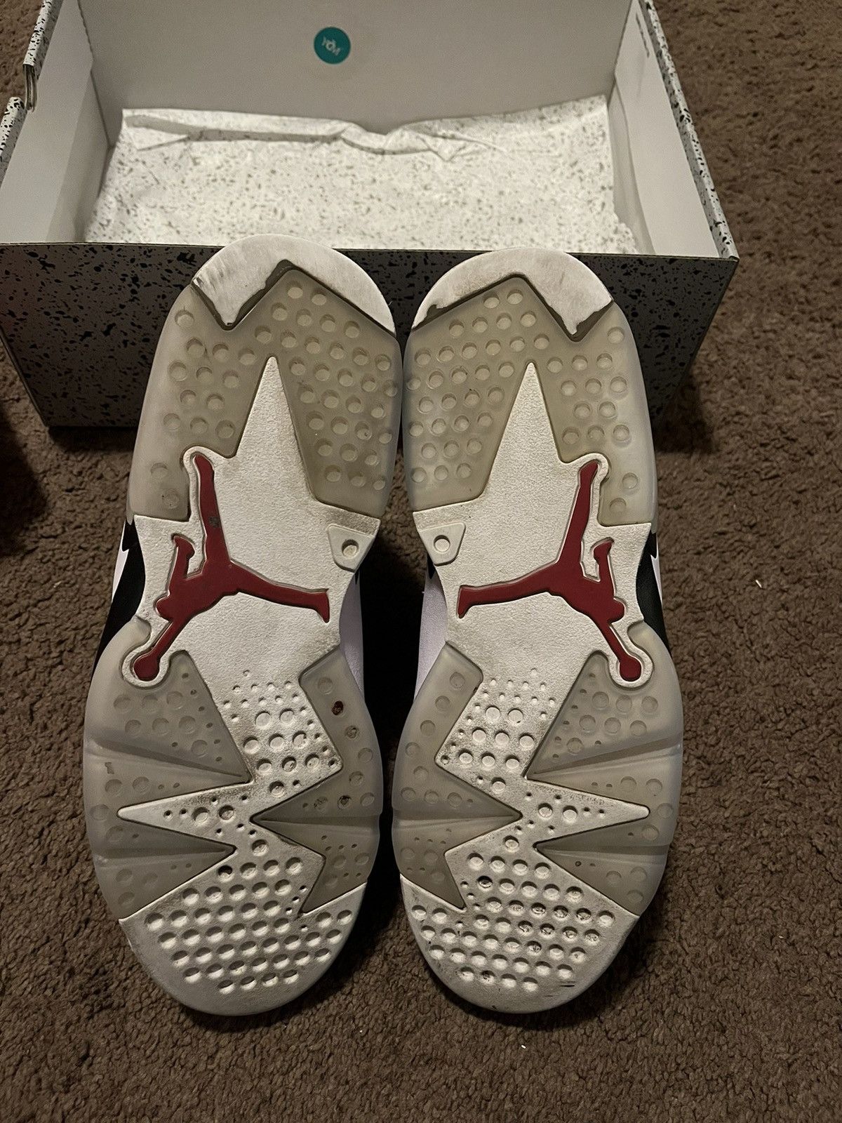 Nike 2021 Air Jordan 6 Retro OG 'Carmine' 2021 Size US 9 / EU 42 - 4 Thumbnail