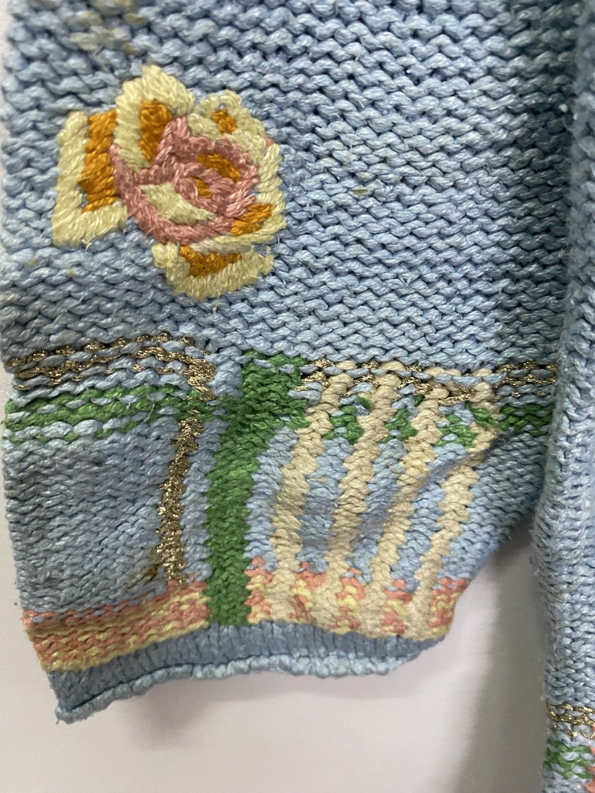 Sonia Rykiel VTG Sonia Rykiel ©️1989 Embroidery Flower Knitwear Sweatshirt Size S / US 4 / IT 40 - 3 Thumbnail