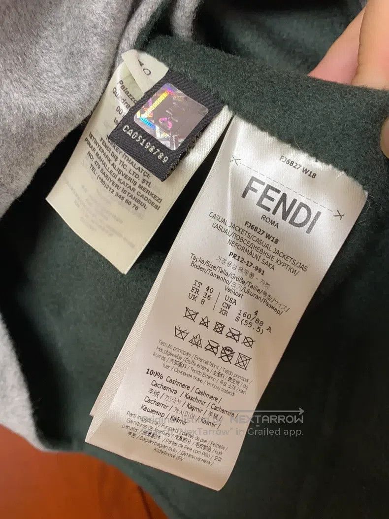 Other Fendi Winter Cashmere Coat, Fox Fur, Gray Short, Reversibl Size XS / US 0-2 / IT 36-38 - 2 Thumbnail