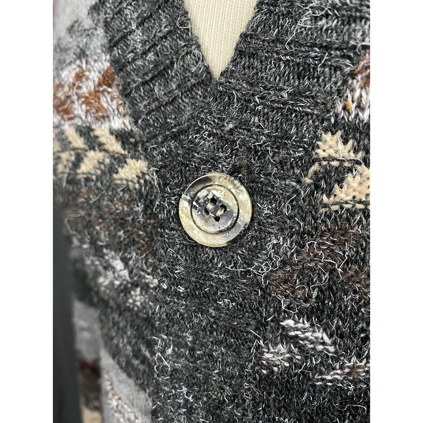 Missoni Missoni Men's Gray Multicolor Wool Striped Cardigan Sweater Size US L / EU 52-54 / 3 - 8 Thumbnail