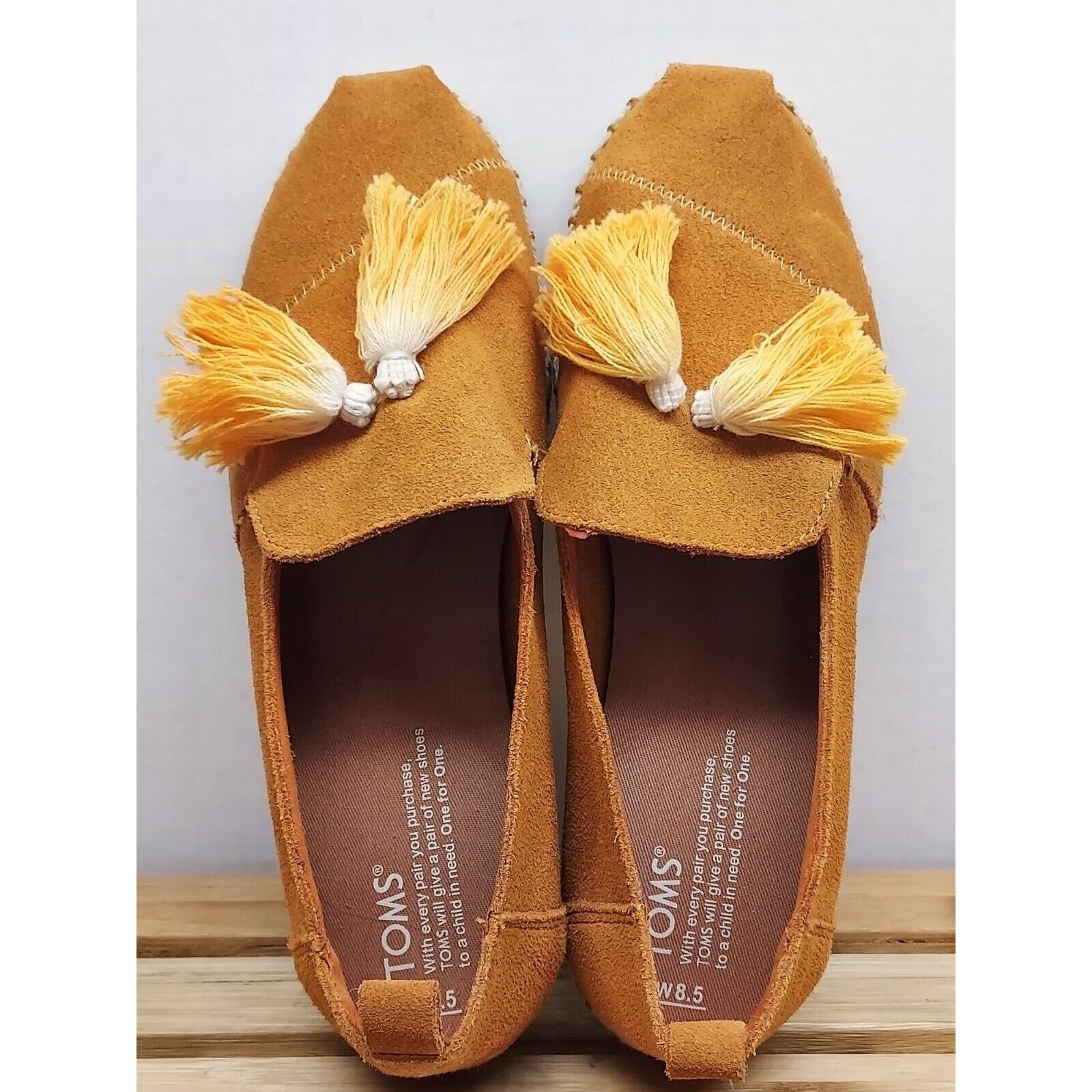 Toms TOMS Womens | Brown | Tassled Suede Slip On Shoes Size 8.5 Size US 8.5 / IT 38.5 - 8 Thumbnail