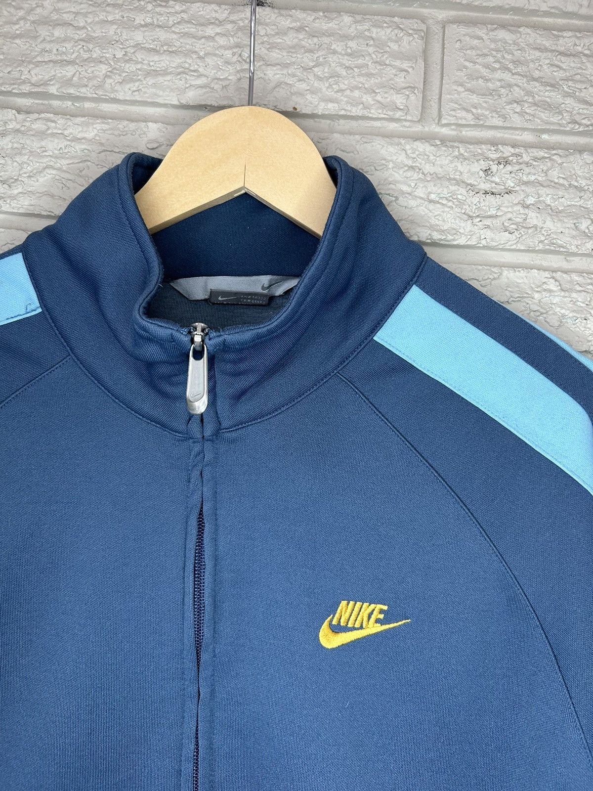 Nike × Vintage Vintage Nike Zip Up Two Tone Track Jacket Size US XL / EU 56 / 4 - 4 Thumbnail