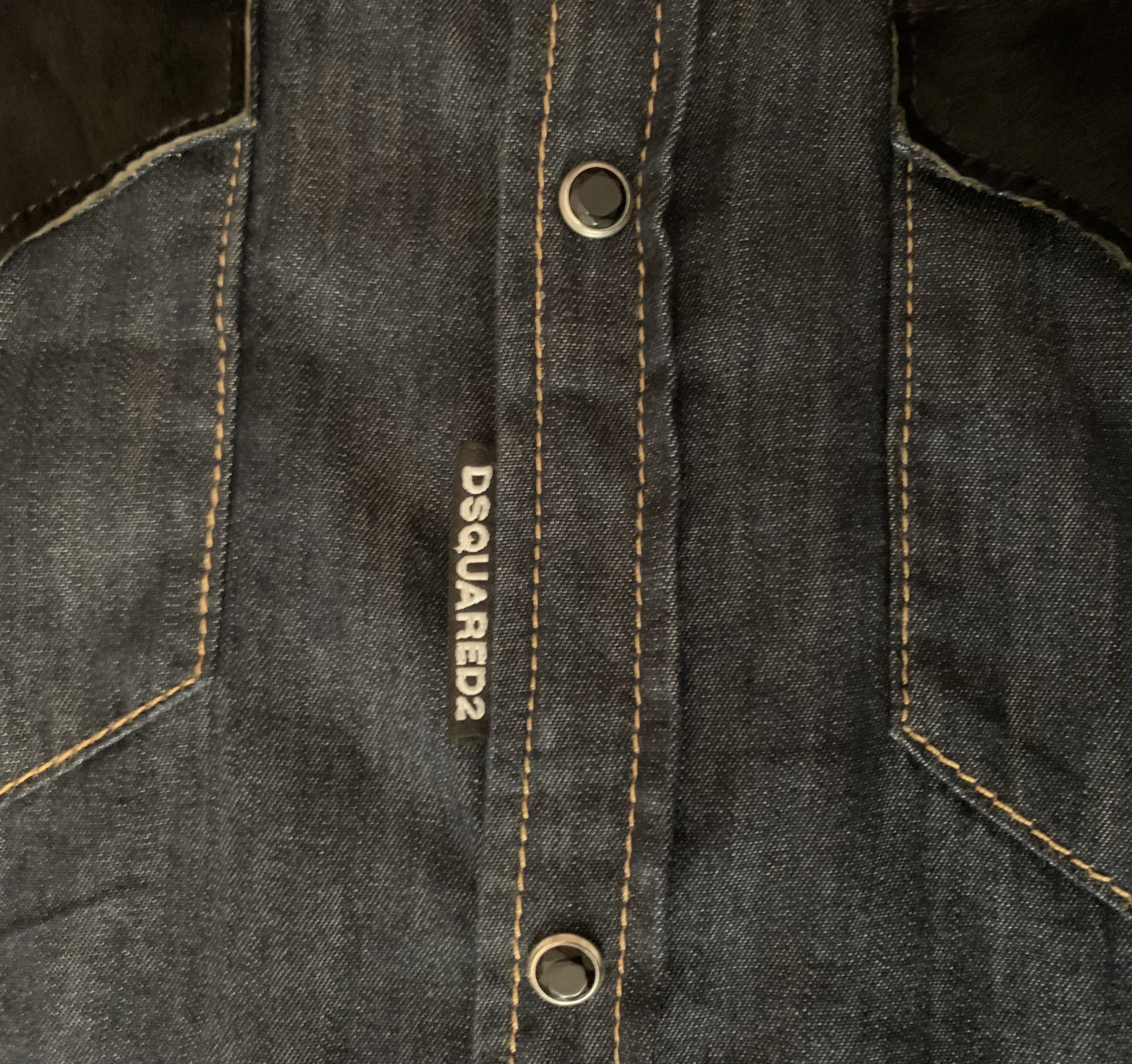 Dsquared2 Dsquared2 men's shirt in denim and pony skin (retail €1000) Size US M / EU 48-50 / 2 - 6 Thumbnail