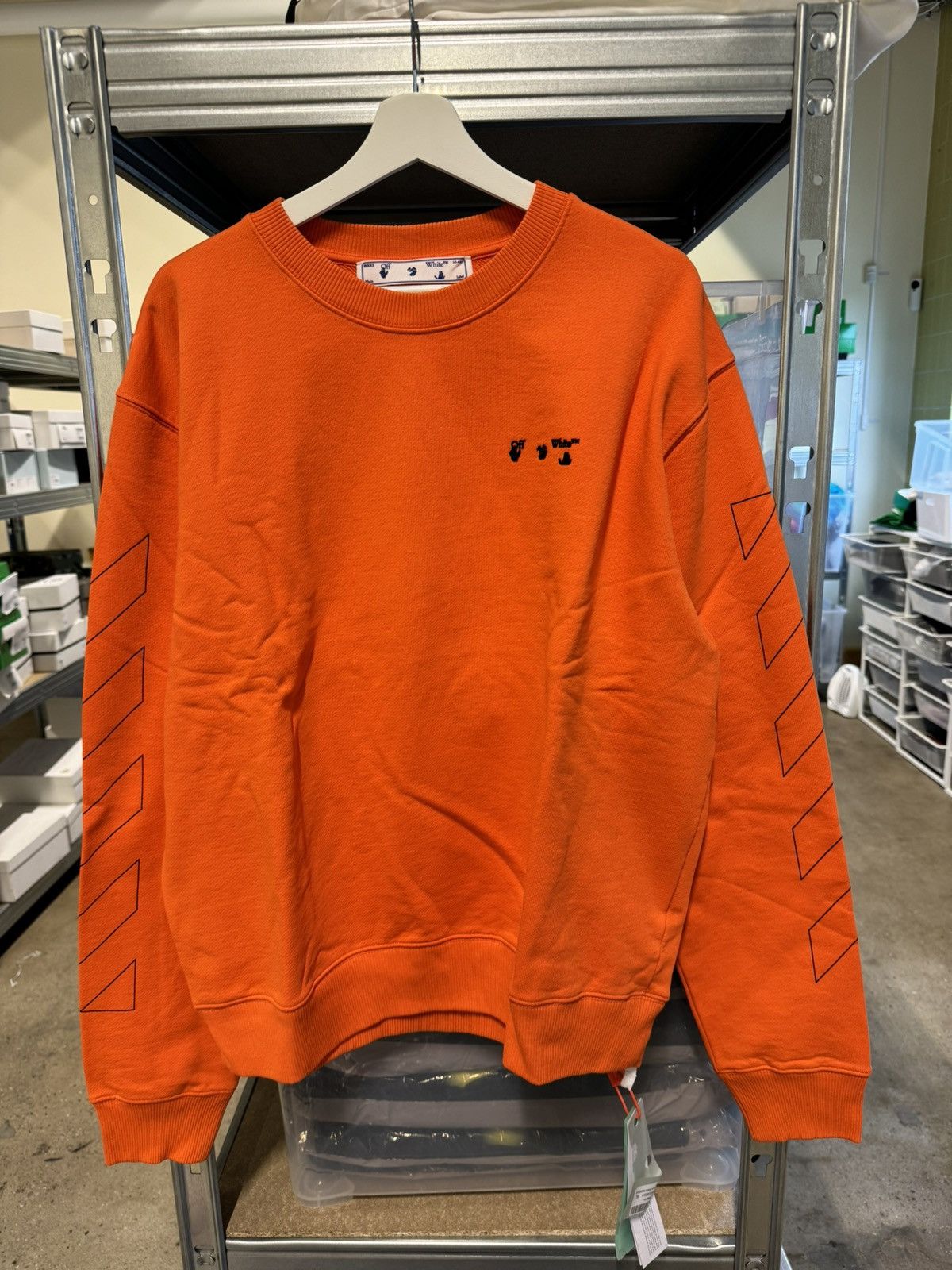Off-White Off-White Diag Printed Sweatshirt NEW 700$ Size US XXL / EU 58 / 5 - 1 Thumbnail