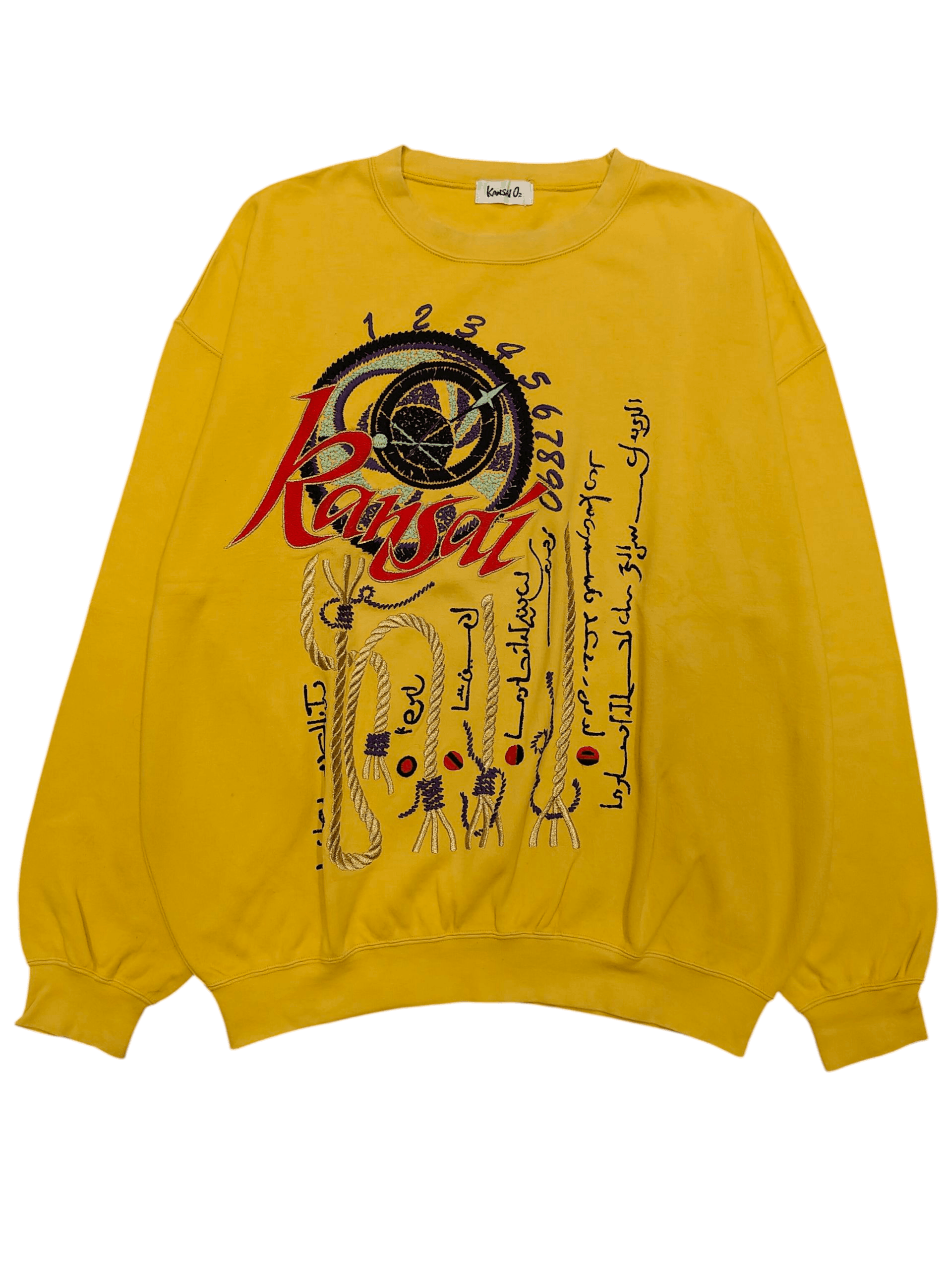 Kansai Yamamoto 90s Kansai O2 Archive Astronomical Rope Embroidery Sweatshir Size US M / EU 48-50 / 2 - 2 Thumbnail