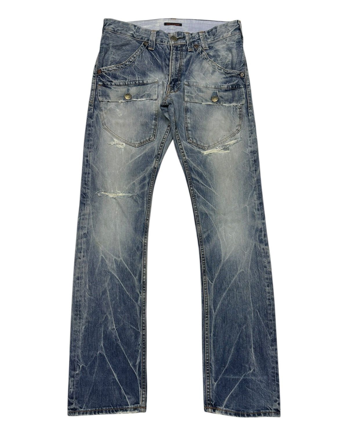 Hysteric Glamour × Japanese Brand × Kapital 🔥BLUE WAY Distressed Denim Union Made Ripped Jeans Size US 32 / EU 48 - 7 Thumbnail