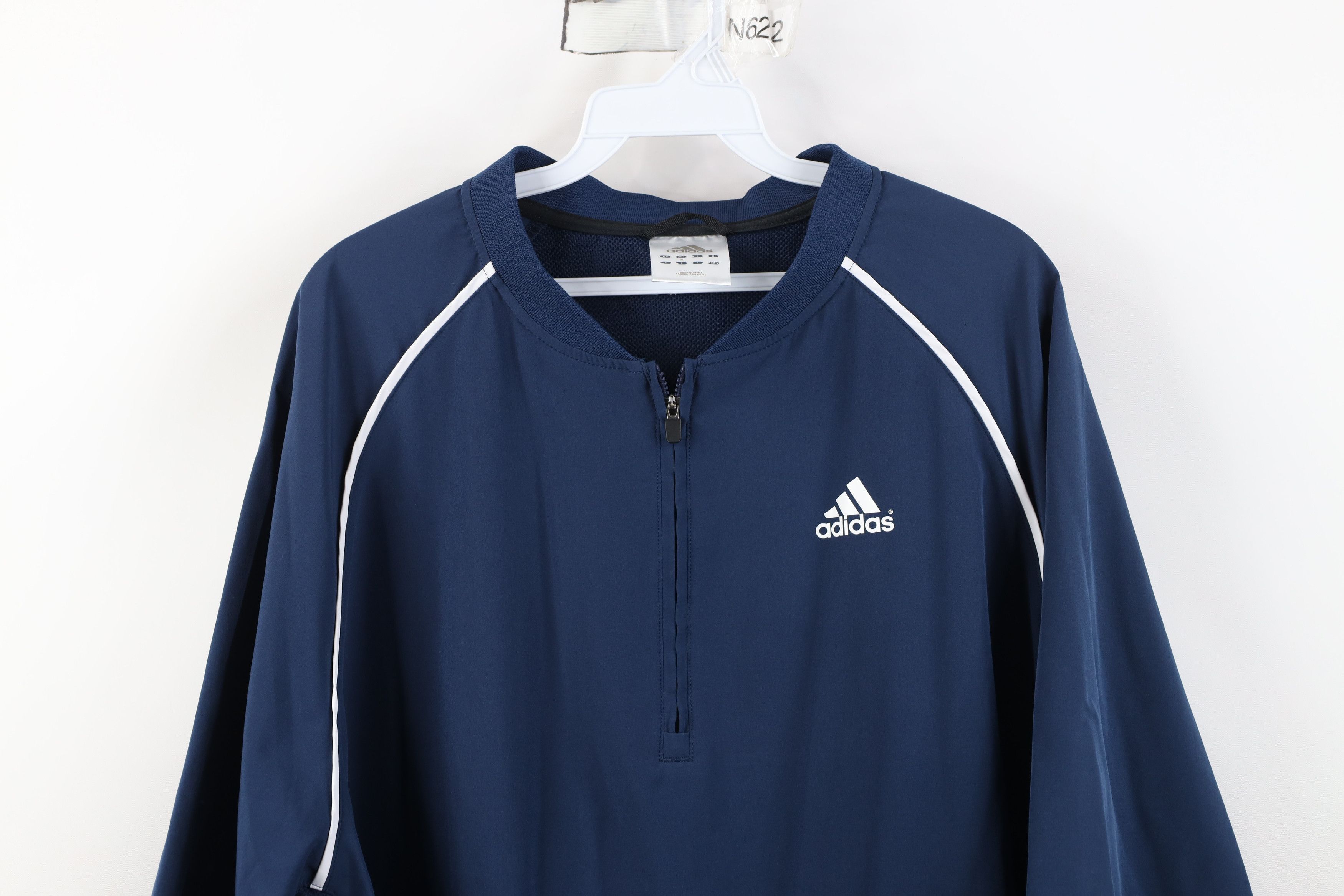 Adidas Vintage Y2K Adidas Short Sleeve Baseball Windbreaker Jacket Size US XL / EU 56 / 4 - 2 Thumbnail