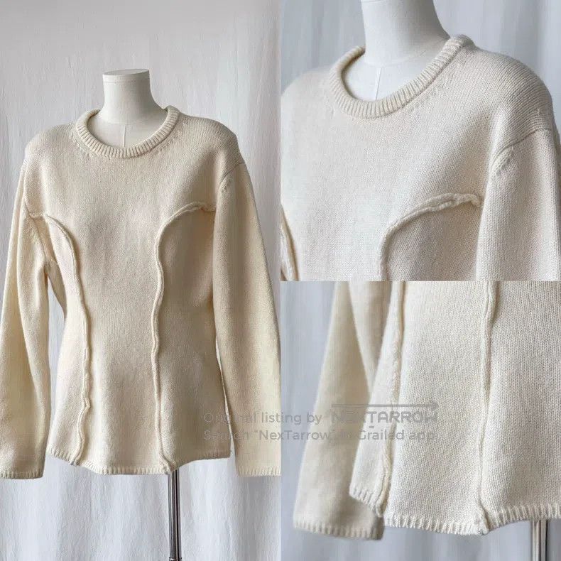 Comme des Garcons Comme Des Garcons Cream White Coarse Pleat Oversize Wool S Size M / US 6-8 / IT 42-44 - 3 Thumbnail