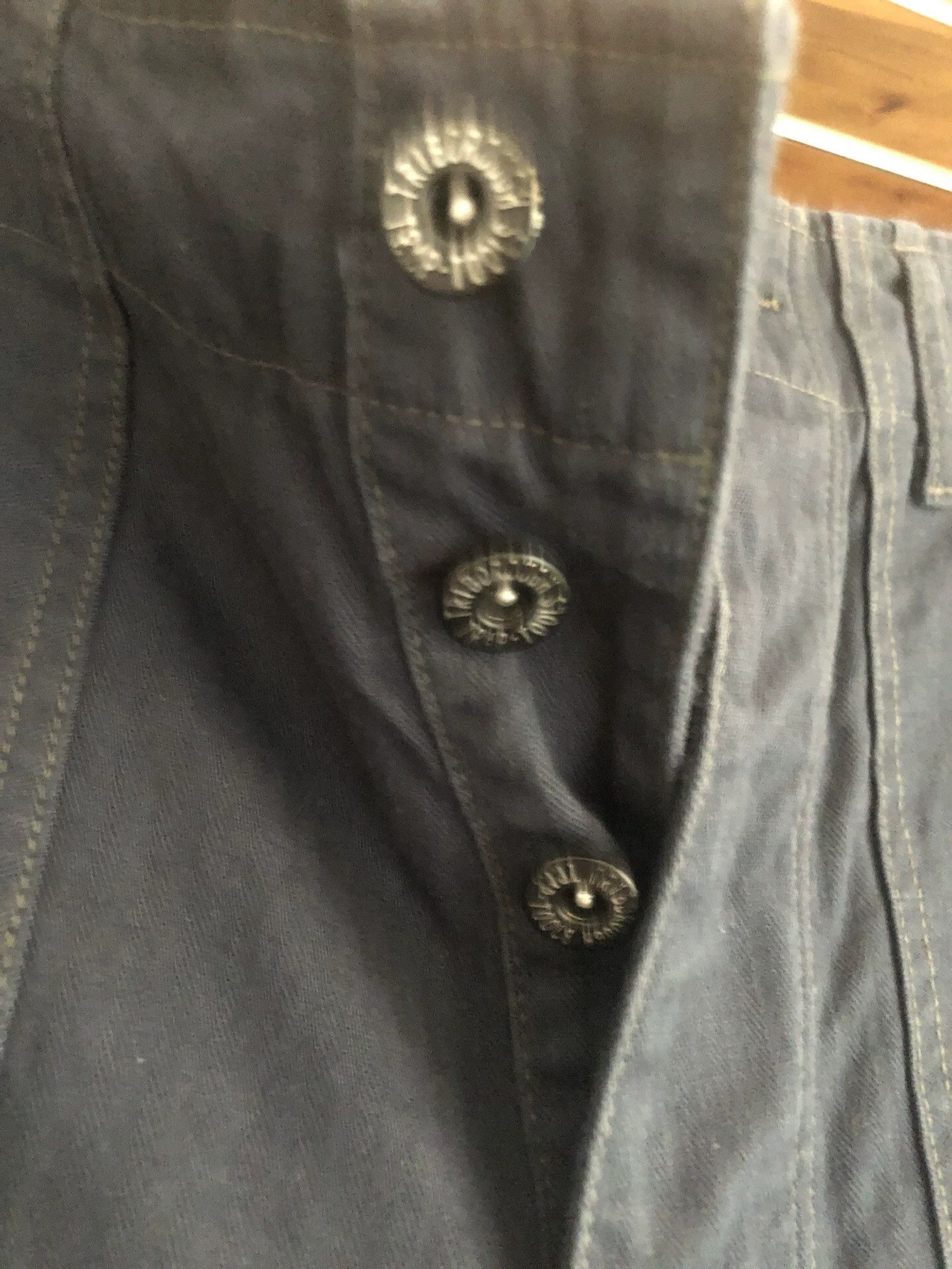 COLIMBO Colimbo Vintage Indigo Herringbone Cargo Pants Size US 30 / EU 46 - 4 Thumbnail