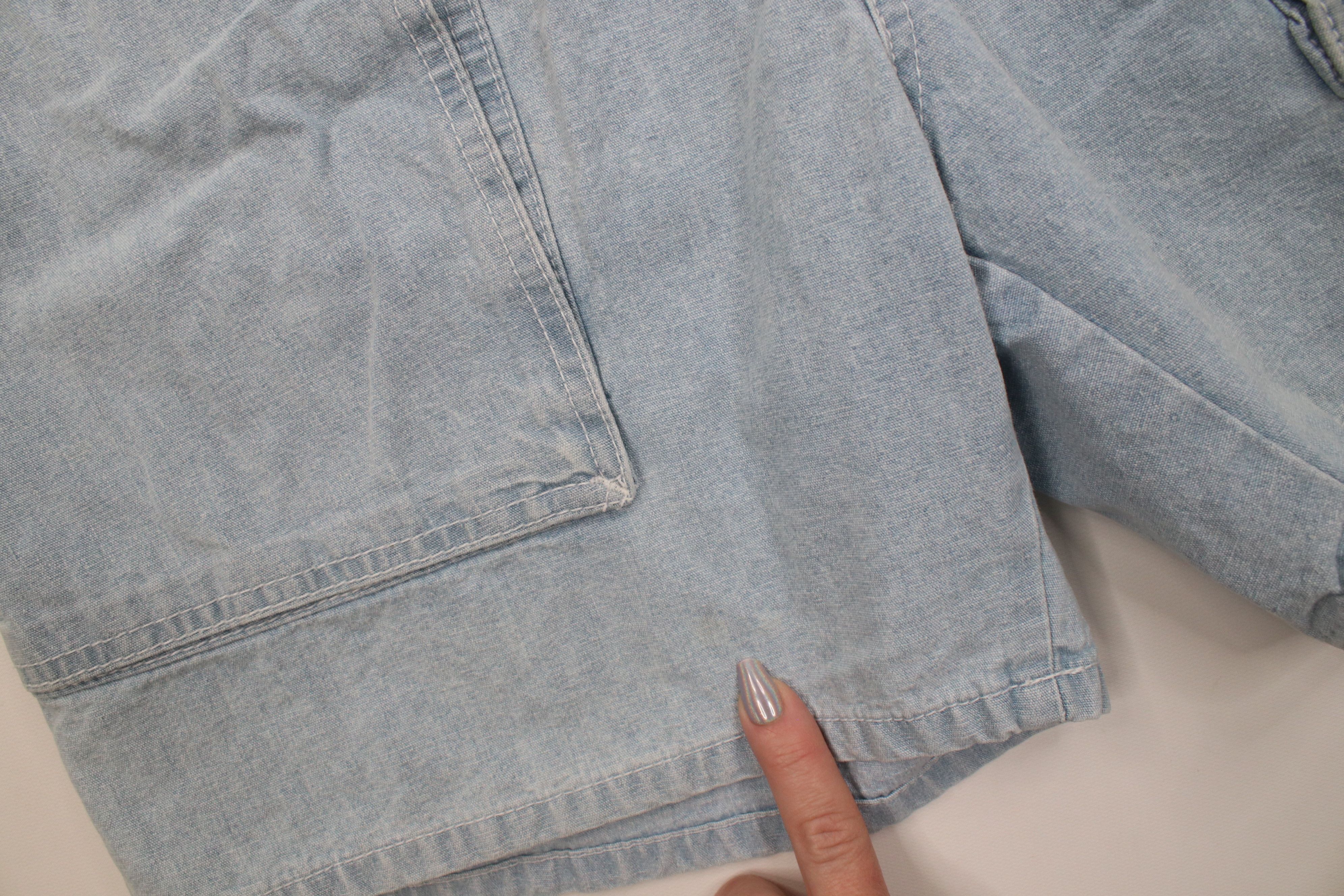 Vintage Vintage 90s Streetwear Denim Above Knee Utility Shorts Size US 34 / EU 50 - 7 Thumbnail