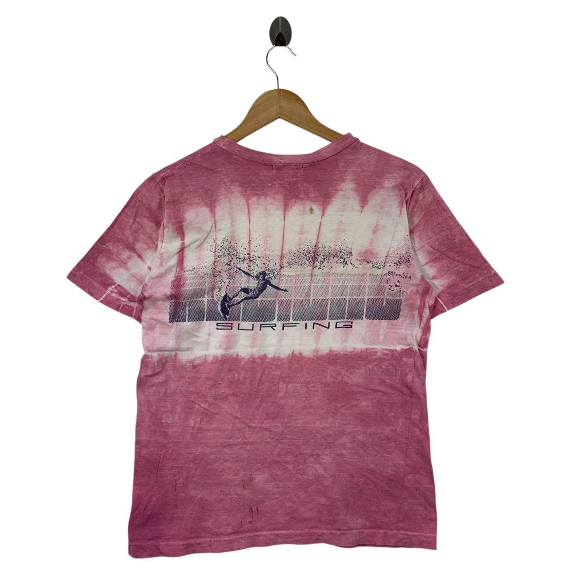 Vintage Vintage 90s CUTBACK SURFING Surfboy Tie-Dye Back Hit Tshirt Size US M / EU 48-50 / 2 - 5 Thumbnail