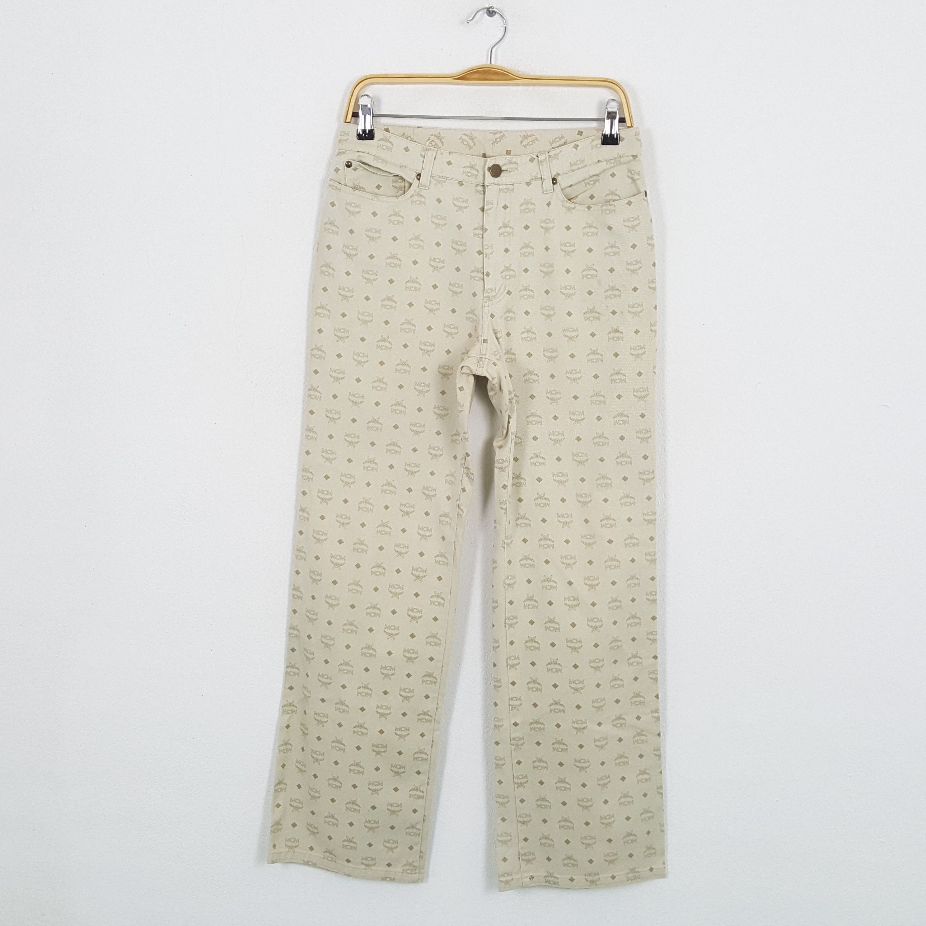 MCM × Vintage Vintage MCM LEGERE Fashion Brand Monogram Style Pants Size US 29 - 1 Thumbnail