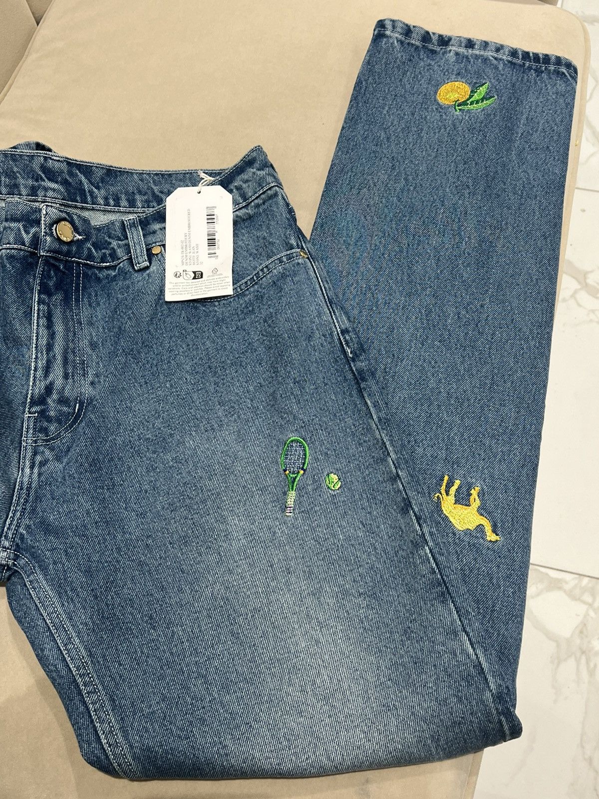 Casablanca Casablanca embroidered-design straight-leg jeans Size 38 Size US 38 / EU 54 - 8 Thumbnail