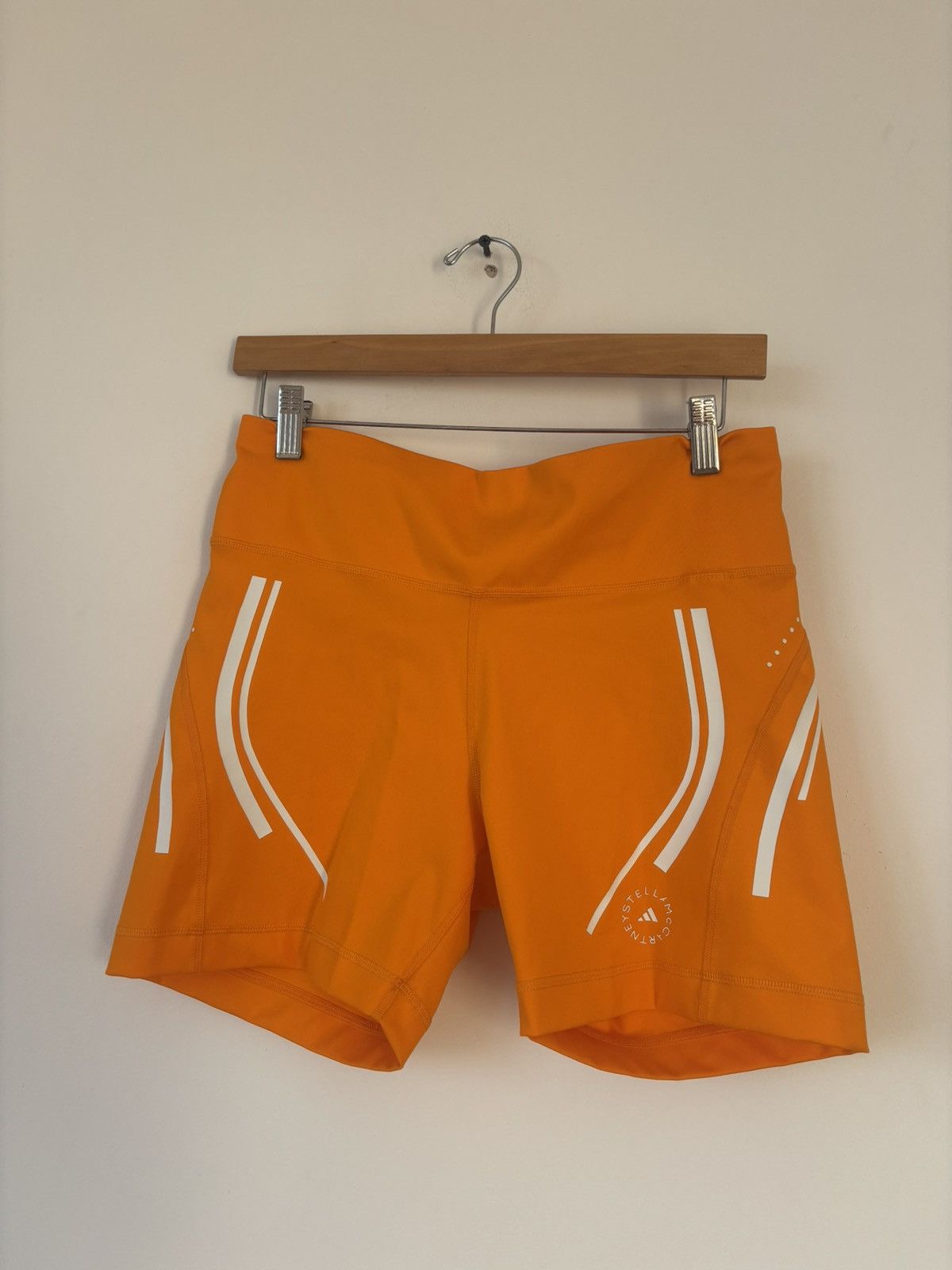 Adidas by Stella McCartney Orange Cycling Shorts Large