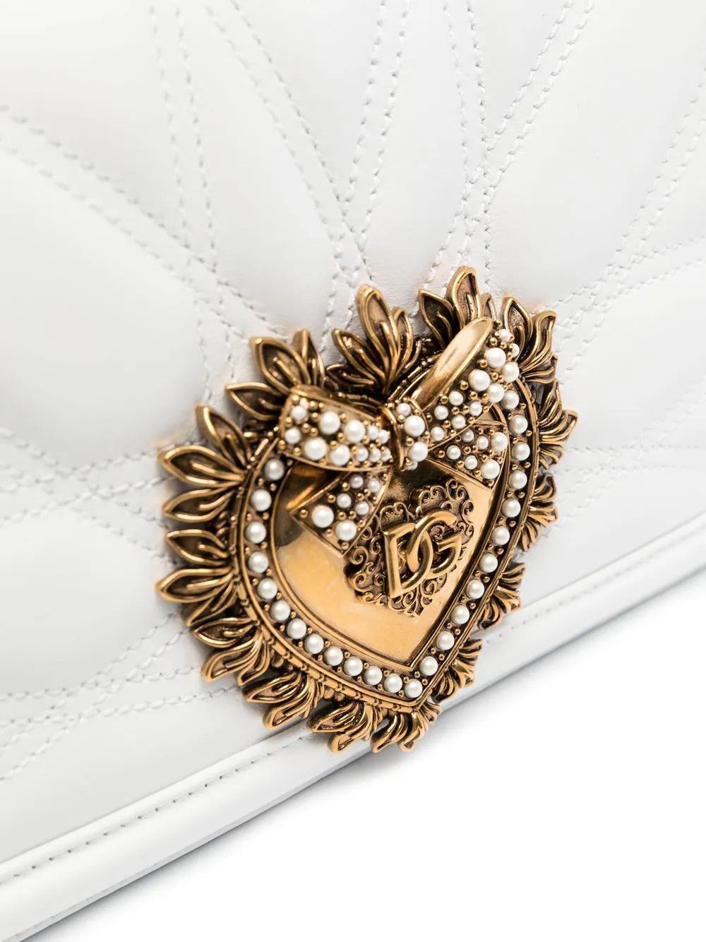 Dolce & Gabbana o1s22i1n1024 Size: OS / Devotion Medium Bag in White Size ONE SIZE - 4 Thumbnail