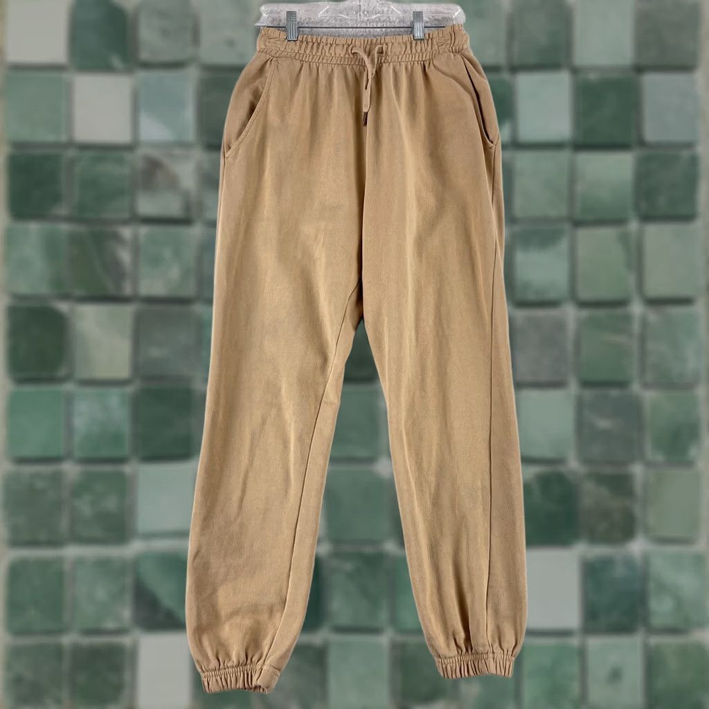 Vintage WeWoreWhat Jogger Sweat Pants Womens Medium Beige Pull On High-Rise Size 32" / US 10 / IT 46 - 1 Thumbnail