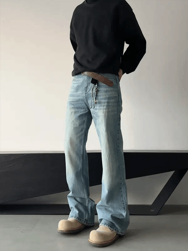 Jean Fukuoka x Jyoge Blue Flare Jeans, Wide Leg Jeans Size US 30 / EU 46 - 6 Thumbnail