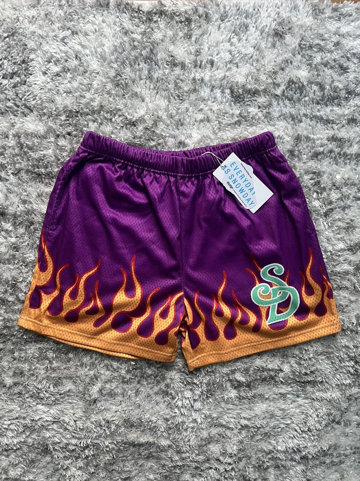 Snowday Snow day purple flame basketball shorts Size US 32 / EU 48 - 1 Thumbnail
