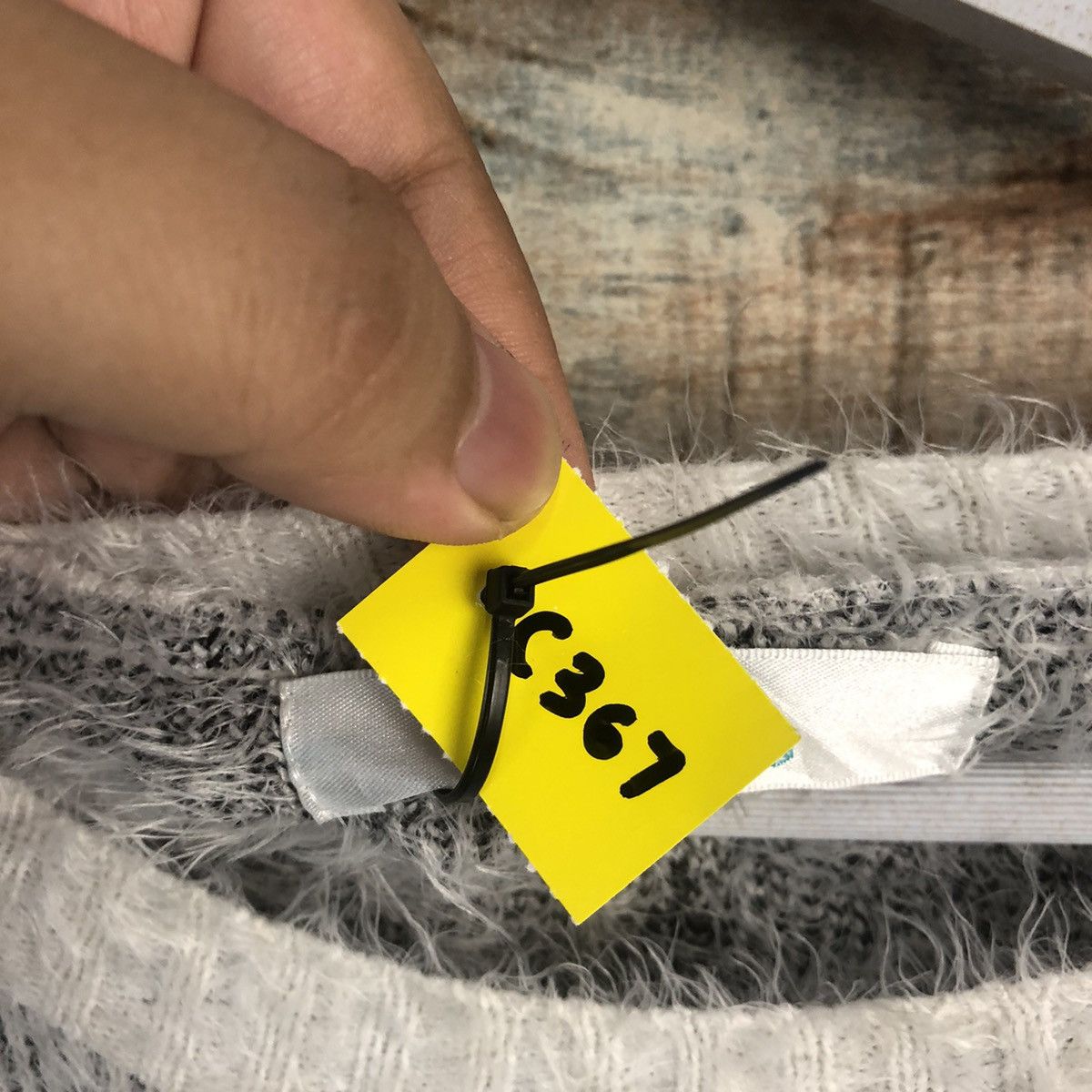 Japanese Brand DL Culots Star White Mohair fur shag Knitwear #C367 Size M / US 6-8 / IT 42-44 - 10 Thumbnail