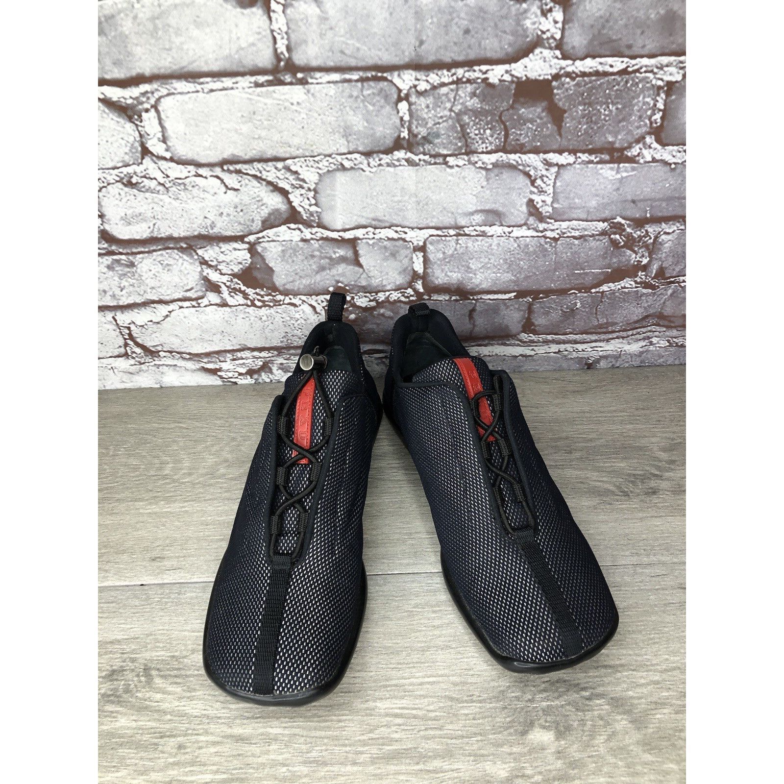 Prada Prada Sport Black Mesh Synthetic Drawstring Driving Shoes Wo Size US 8 / IT 38 - 16 Thumbnail