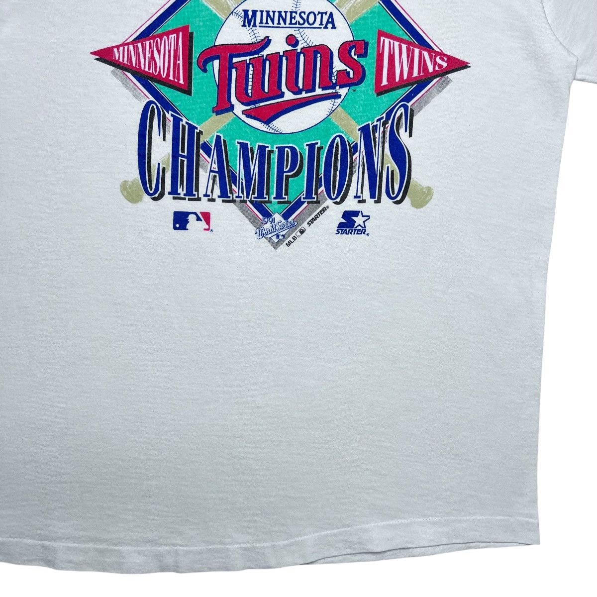 MLB Vtg 1991 MLB Minnesota Twins World Champions Starter T-Shirt Size US L / EU 52-54 / 3 - 8 Thumbnail